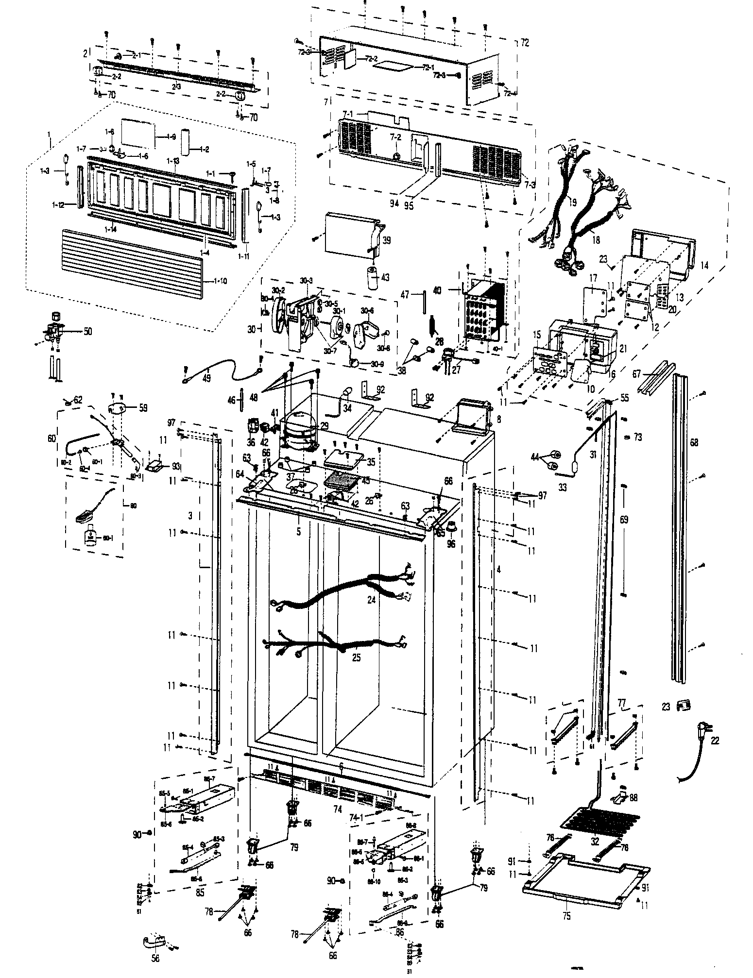 Kenmore Pro 40140483800 cabinet parts diagram