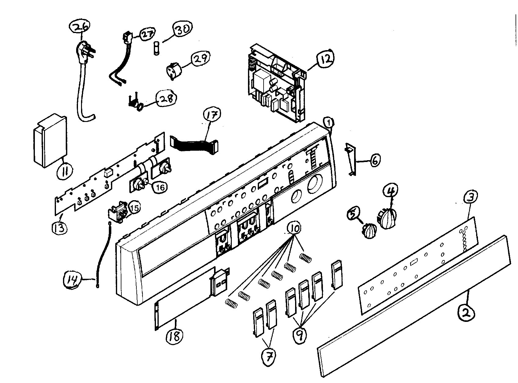 Bosch WTL5410UC/10 control panel diagram
