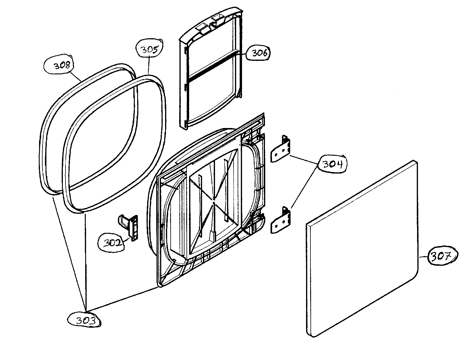 Bosch WTL5410UC/10 door assy diagram