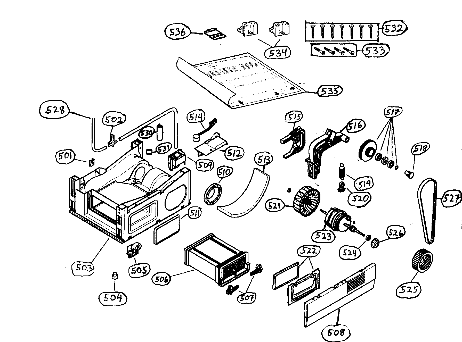 Bosch WTL5410UC/10 motor assy diagram