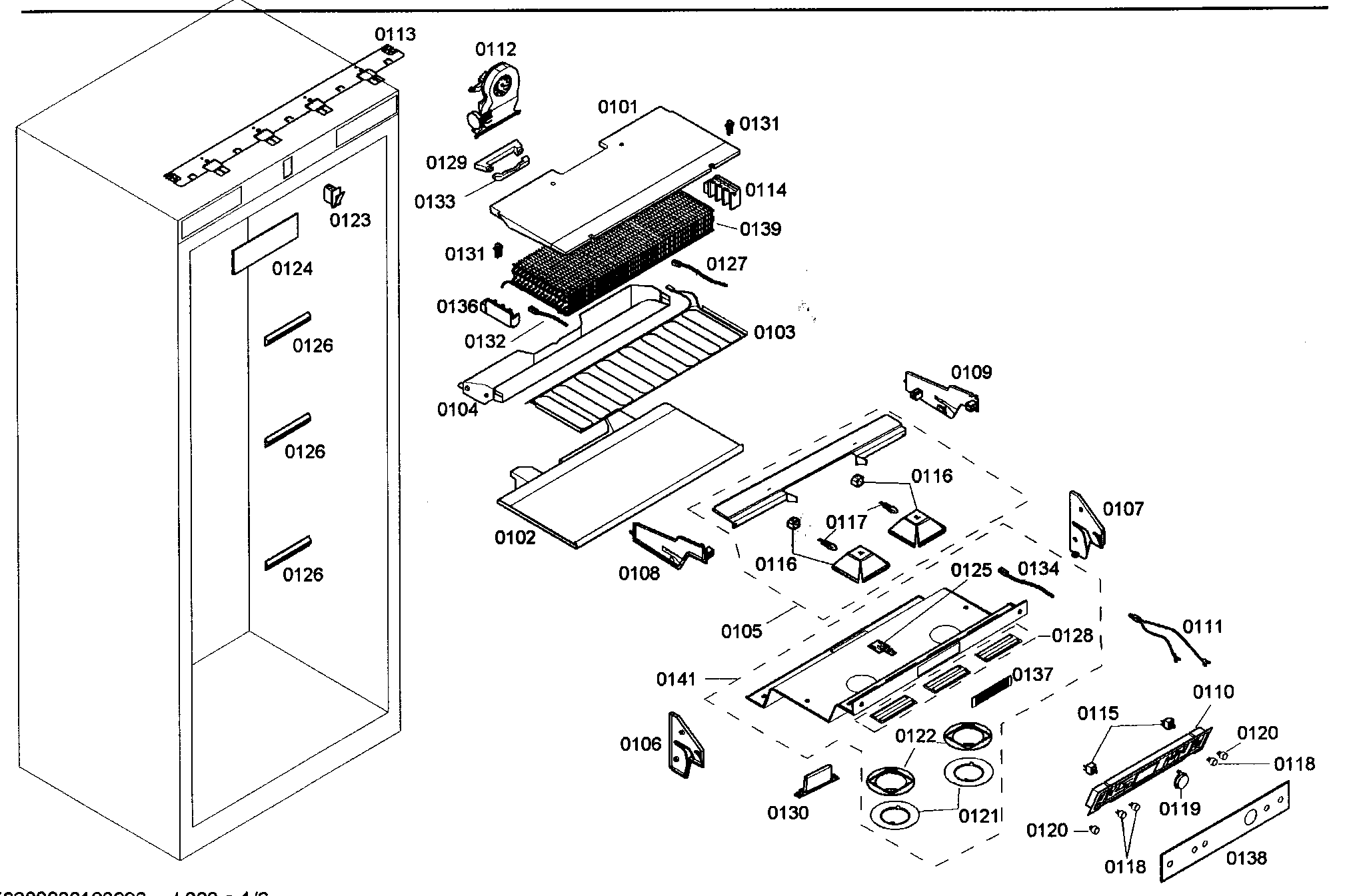 Bosch B30IR70NSP/07 refrigerator cabinet parts diagram