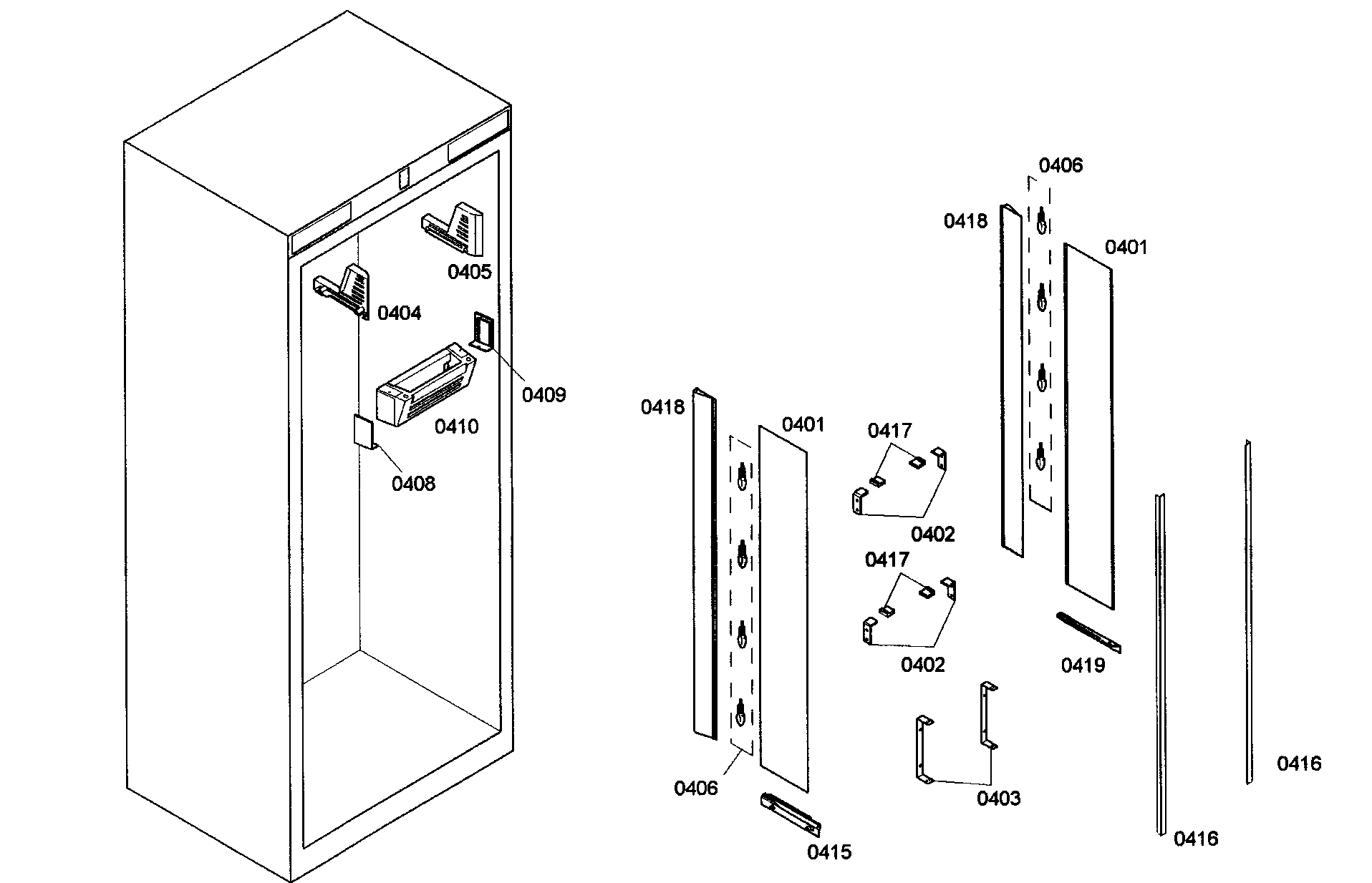 Bosch B30IR70NSP/07 shelf assy 2 diagram