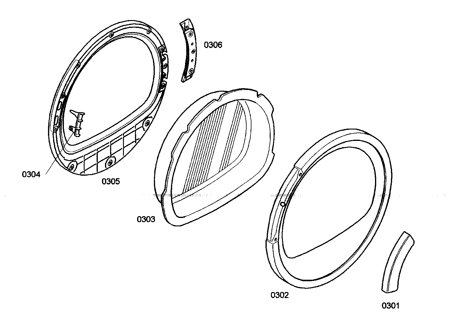Bosch WTV76100US/01 door assy diagram