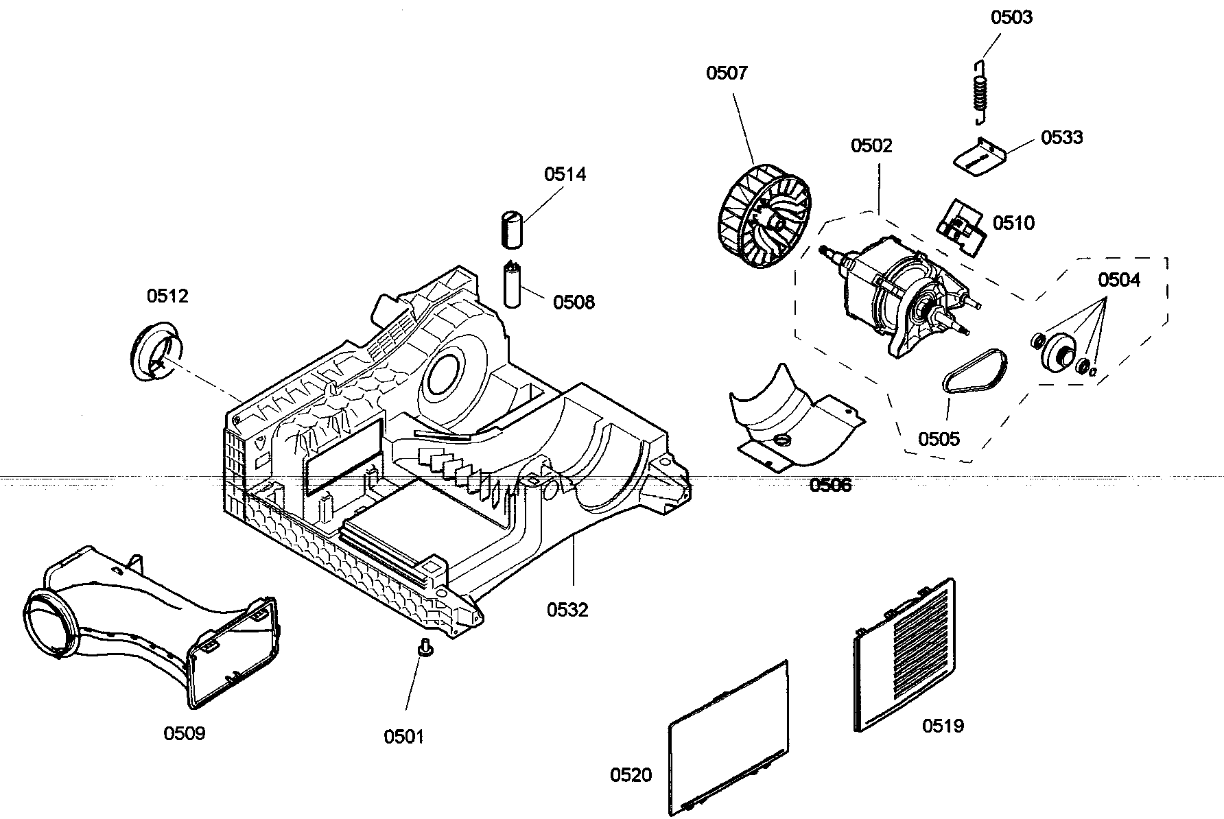 Bosch WTV76100US/01 motor assy diagram