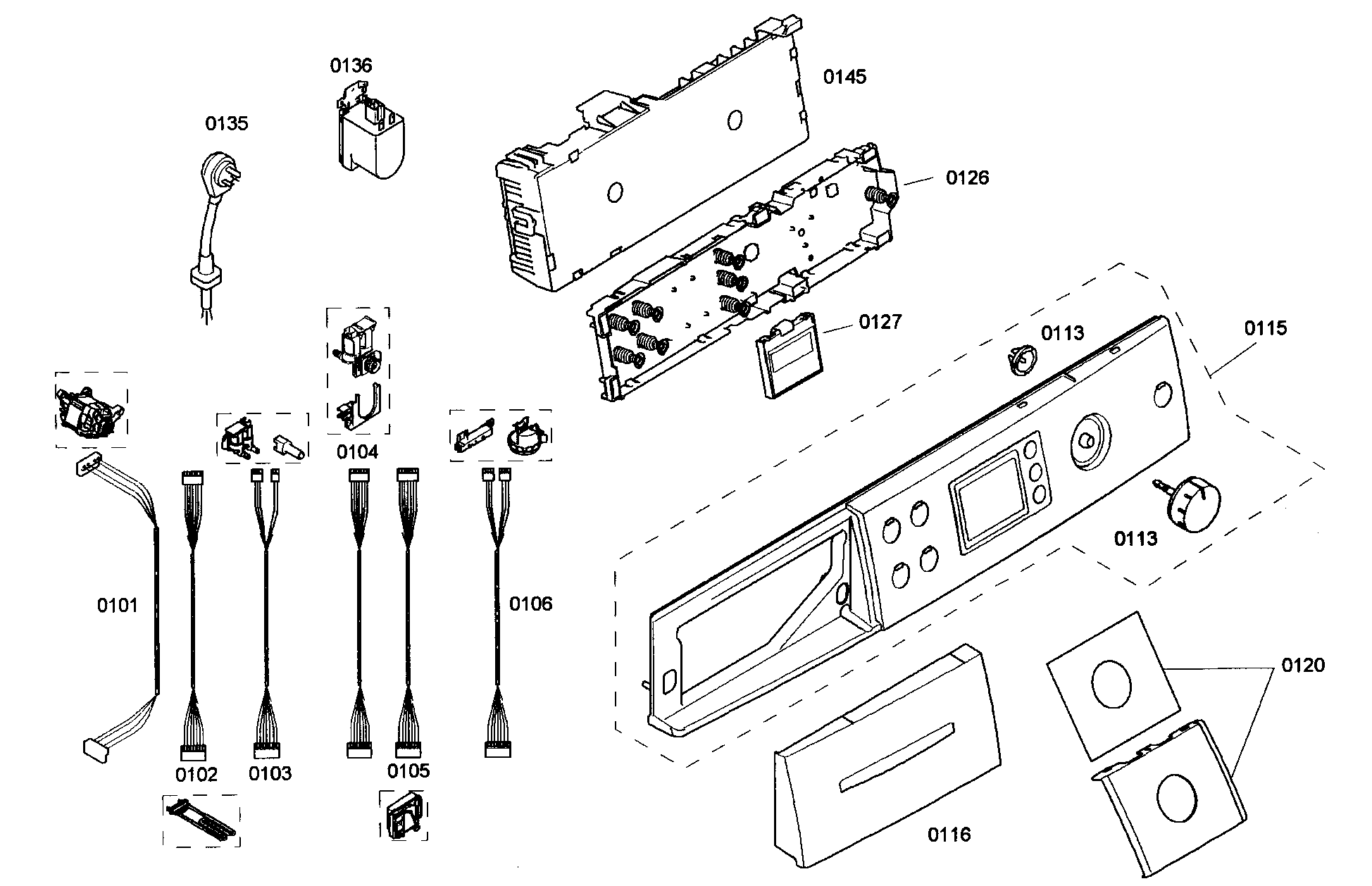 Bosch WAS24460UC/01 control panel diagram