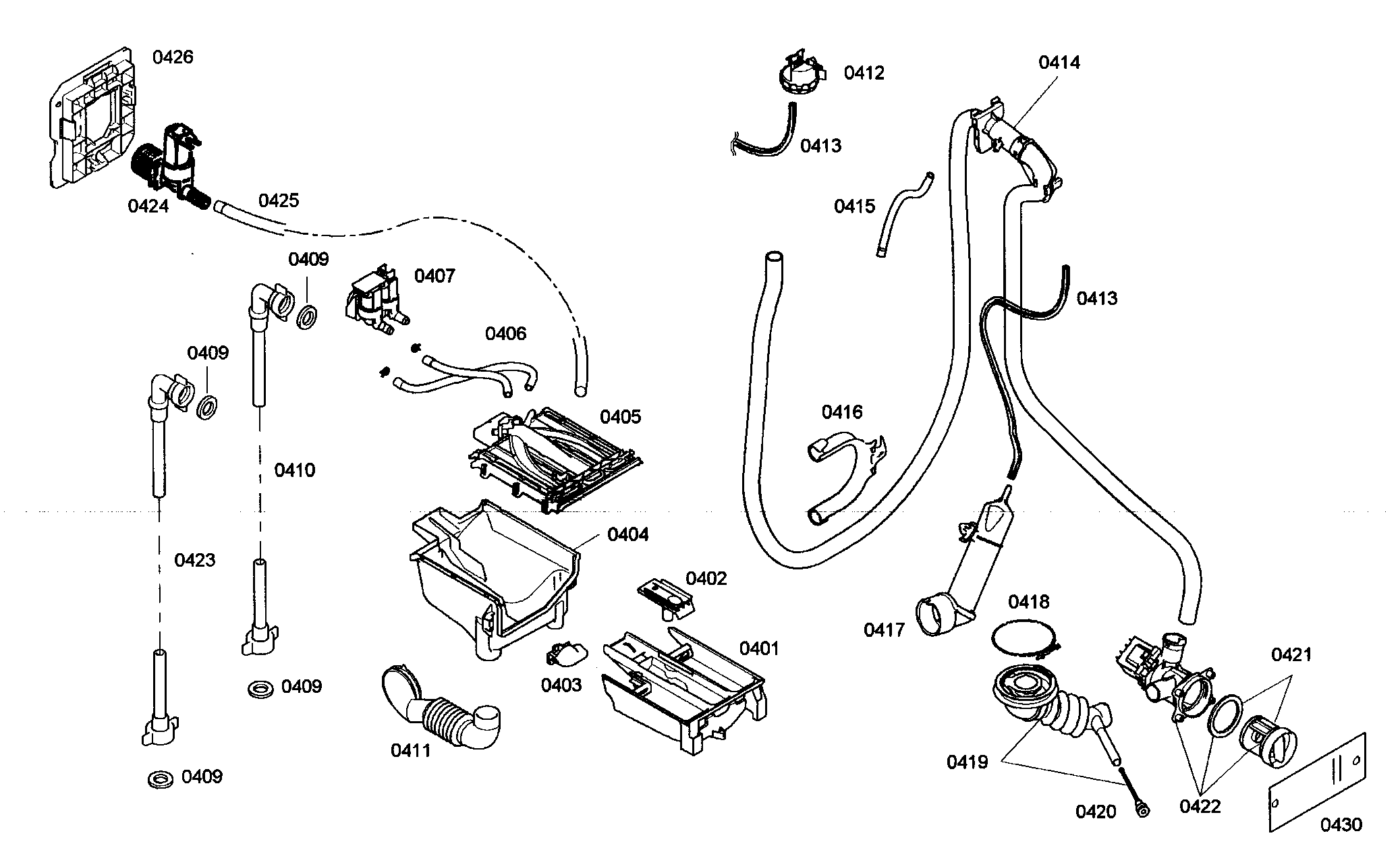 Bosch WAS24460UC/01 water supply diagram