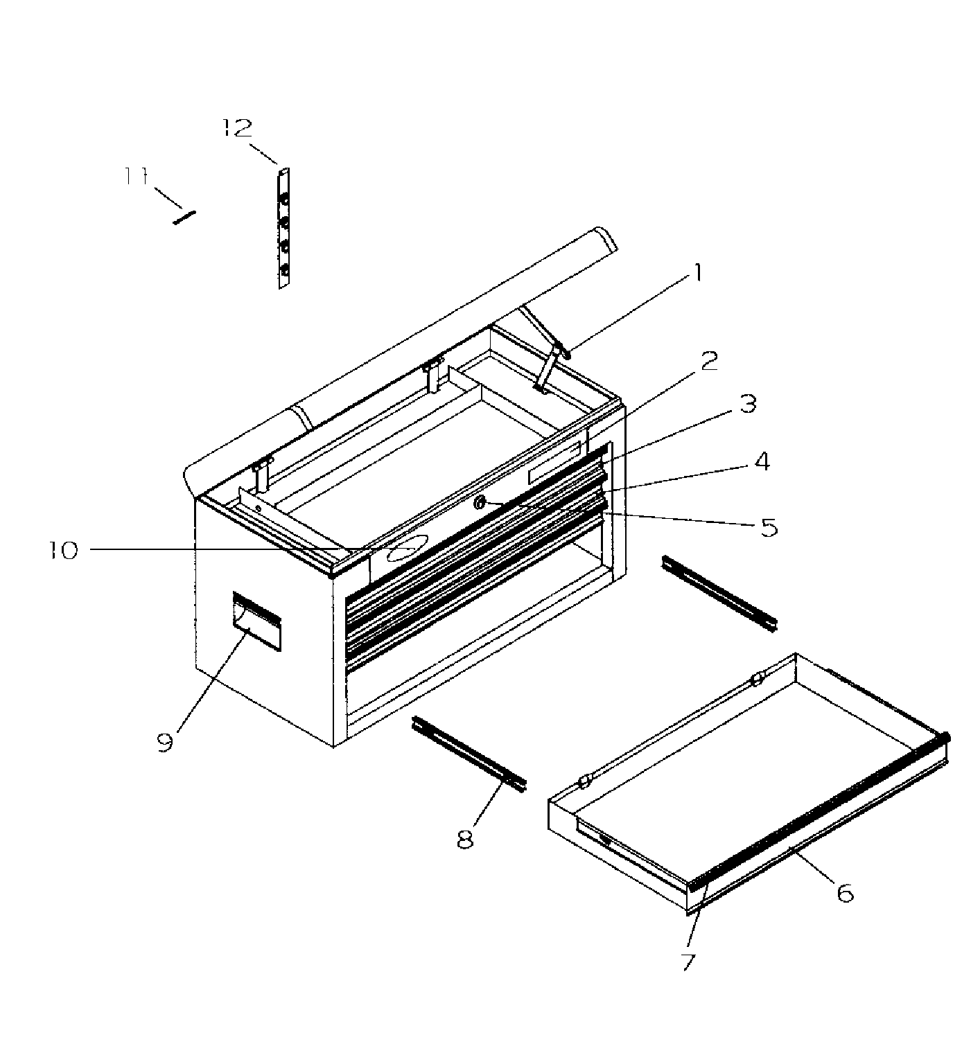 Craftsman 706659023 toolbox diagram