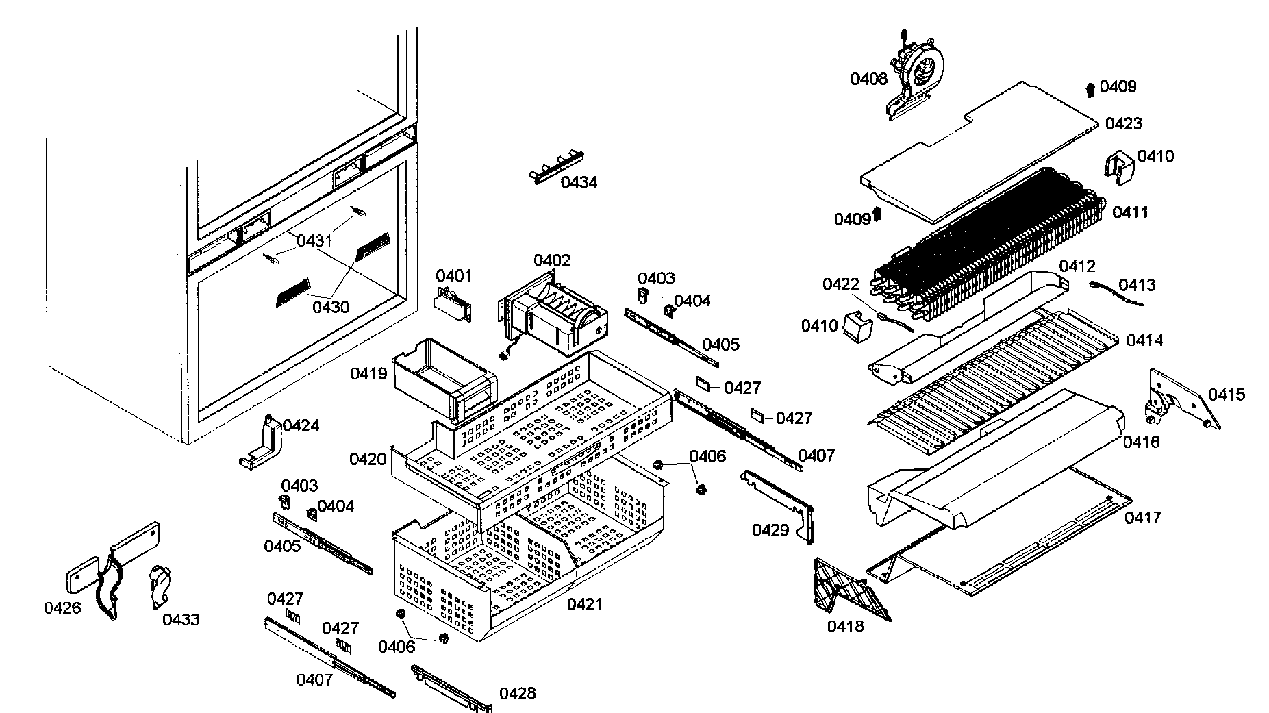 Bosch B36IT70NNP/08 drawers 2 diagram