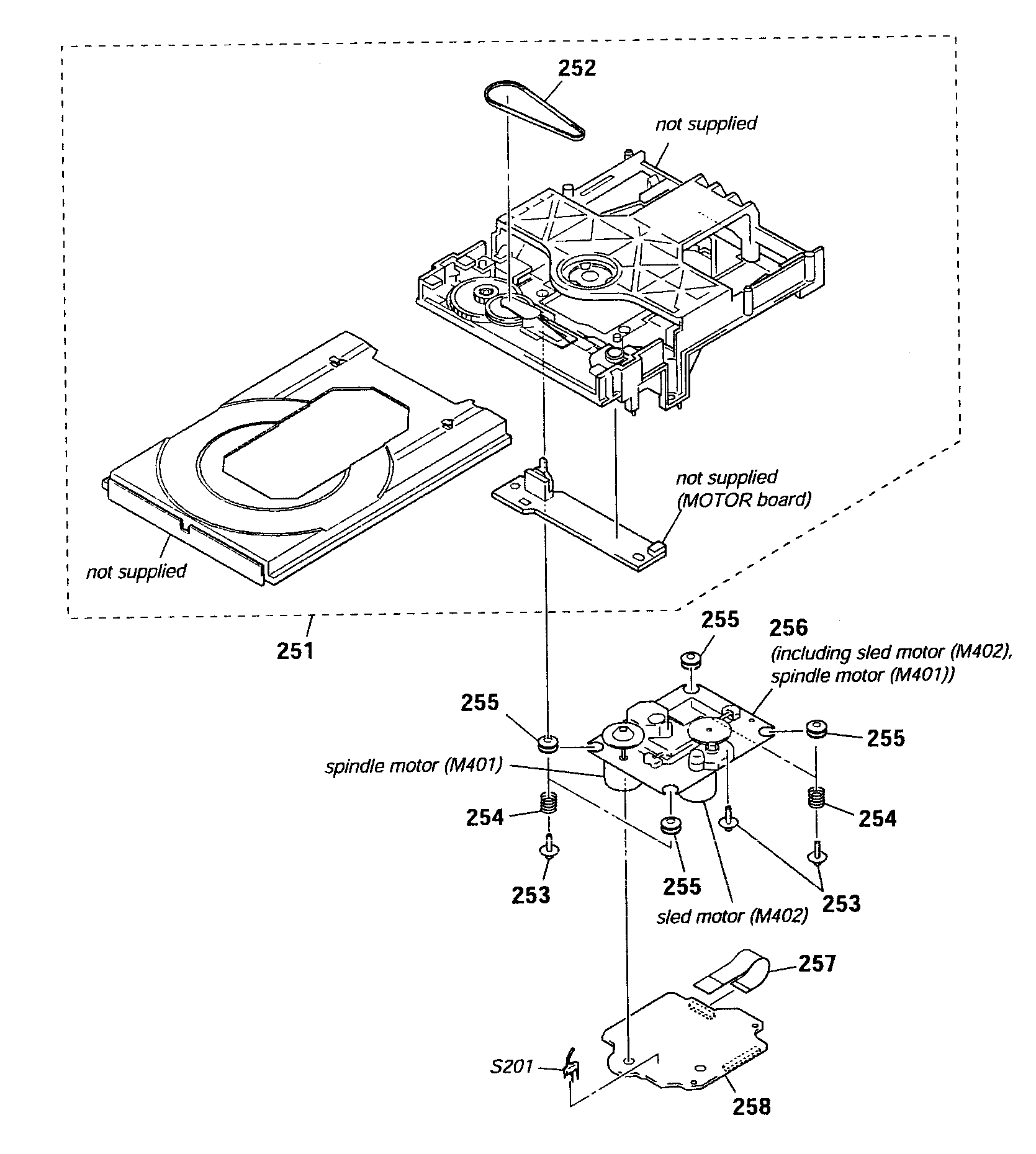 Sony MHC-EC98PI cd mechanism diagram