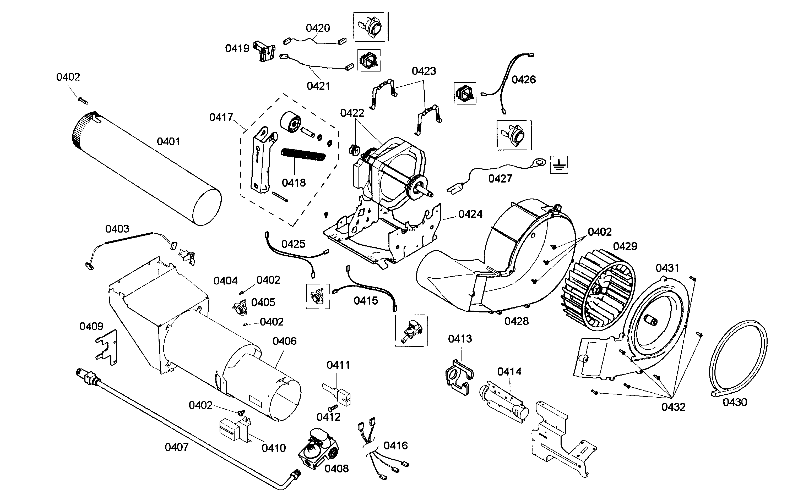 Bosch WTMC552SUC/02 motor/heater diagram