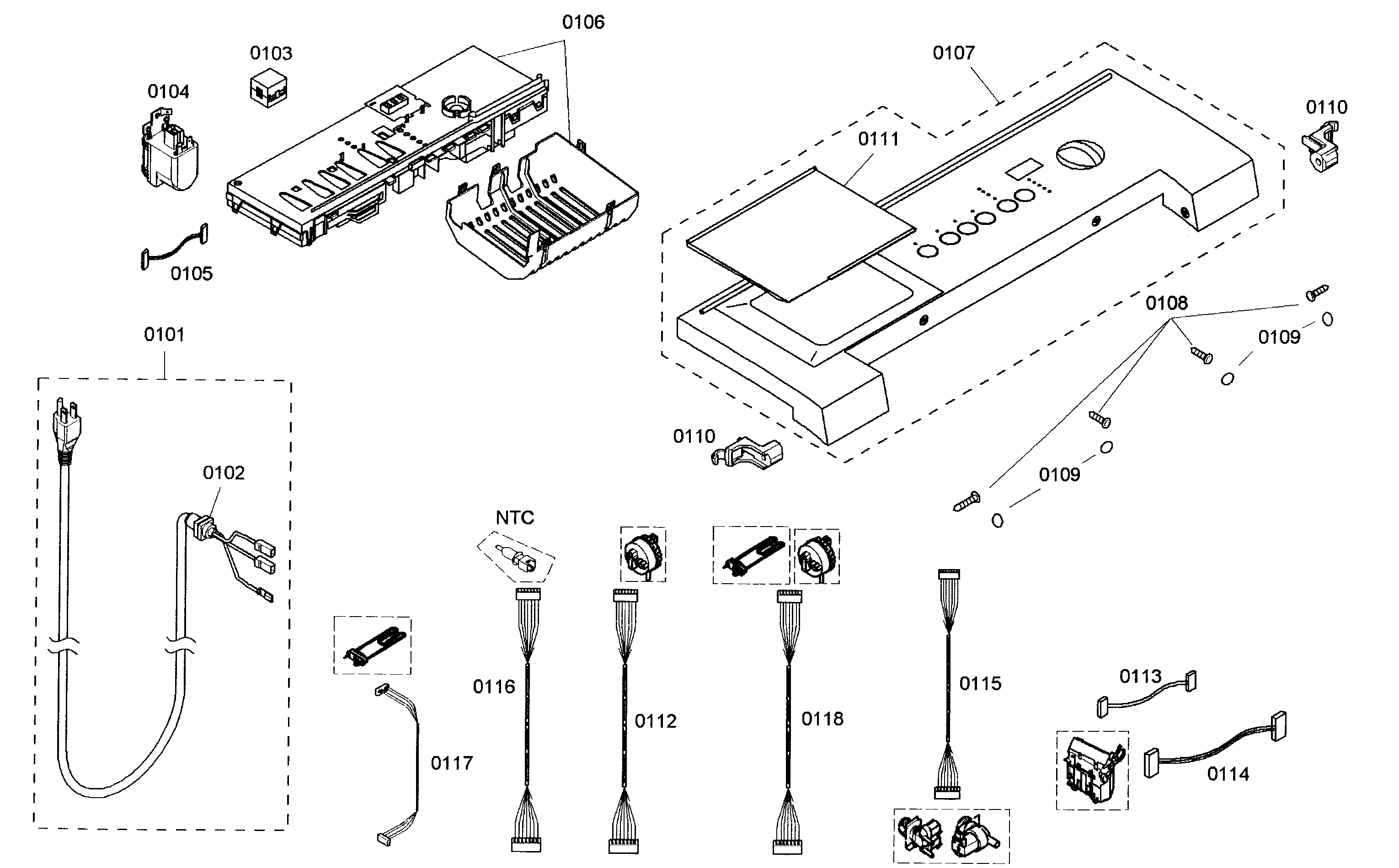 Bosch WFMC220RUC/13 control panel diagram