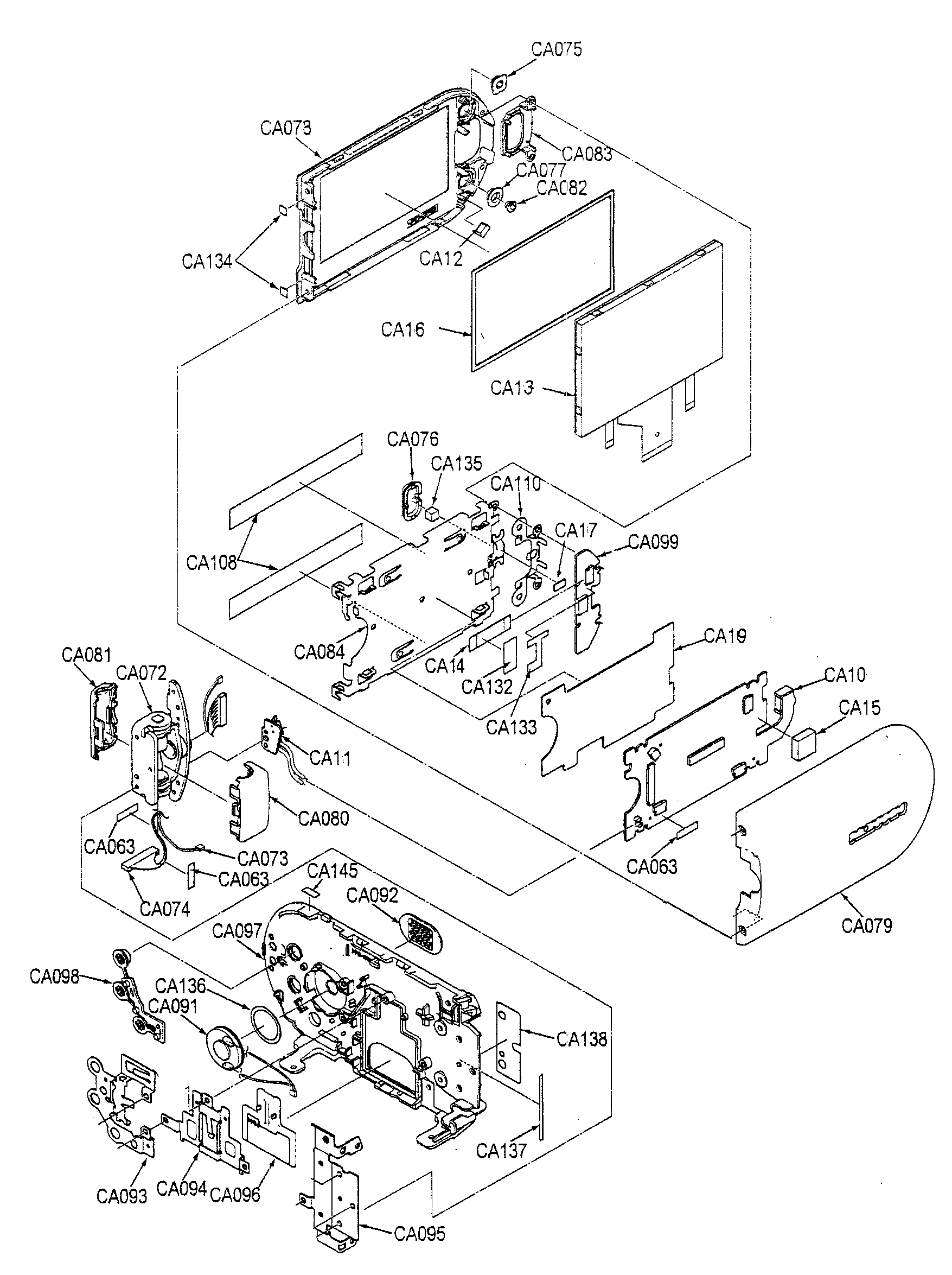 Samsung SC-HMX20CXAA left assy diagram