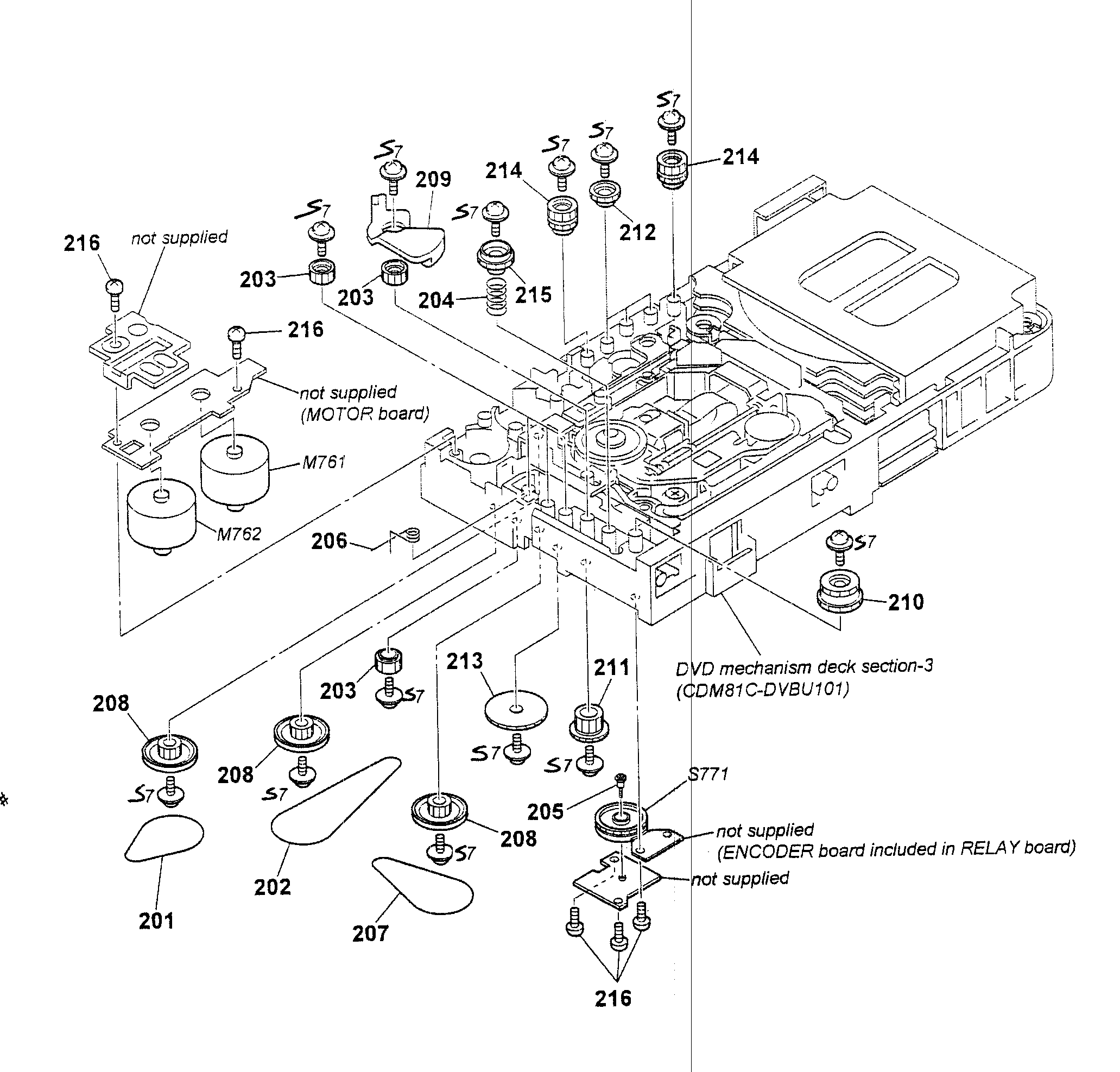 Sony HCD-HDX274 dvd mechanism deck 2 diagram