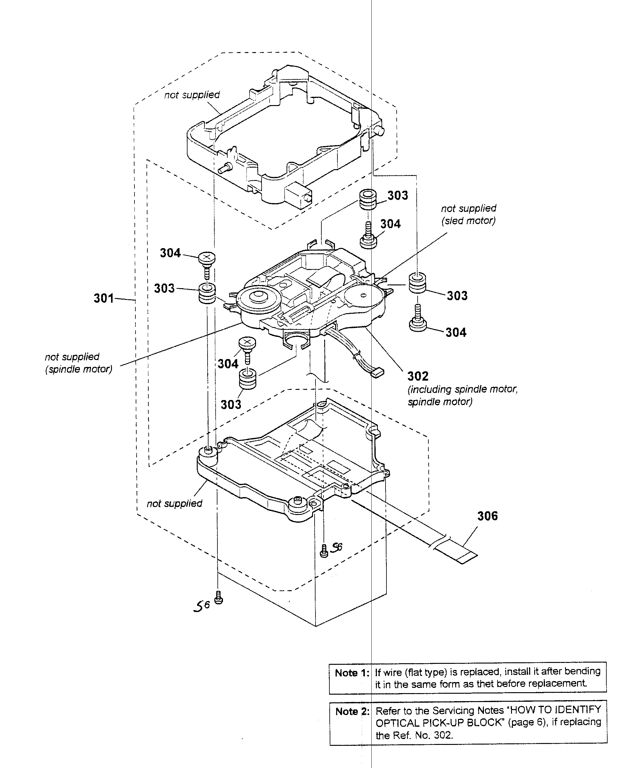 Sony HCD-HDX274 optical pick-up section diagram