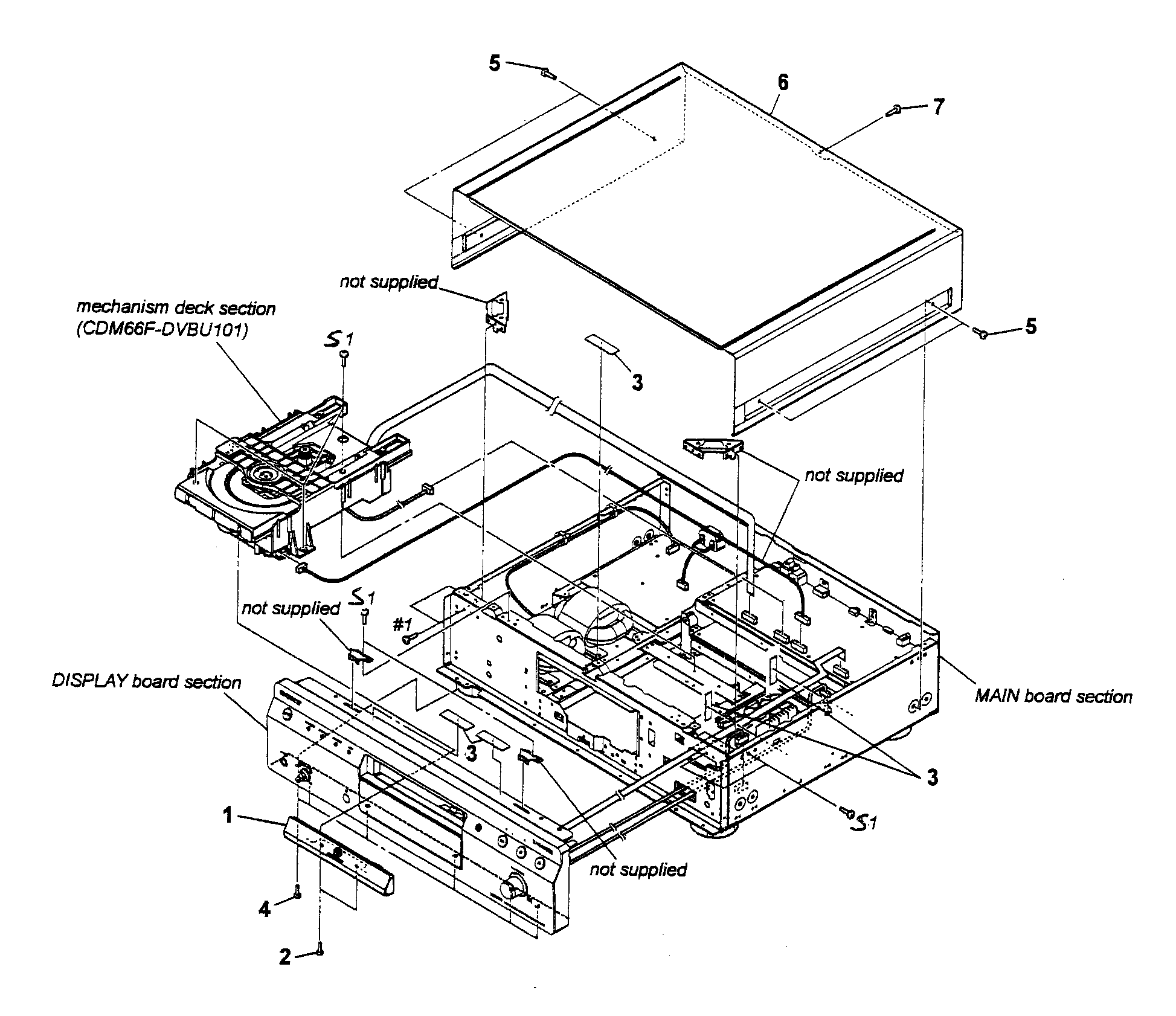 Sony SCD-XA5400ES case section diagram