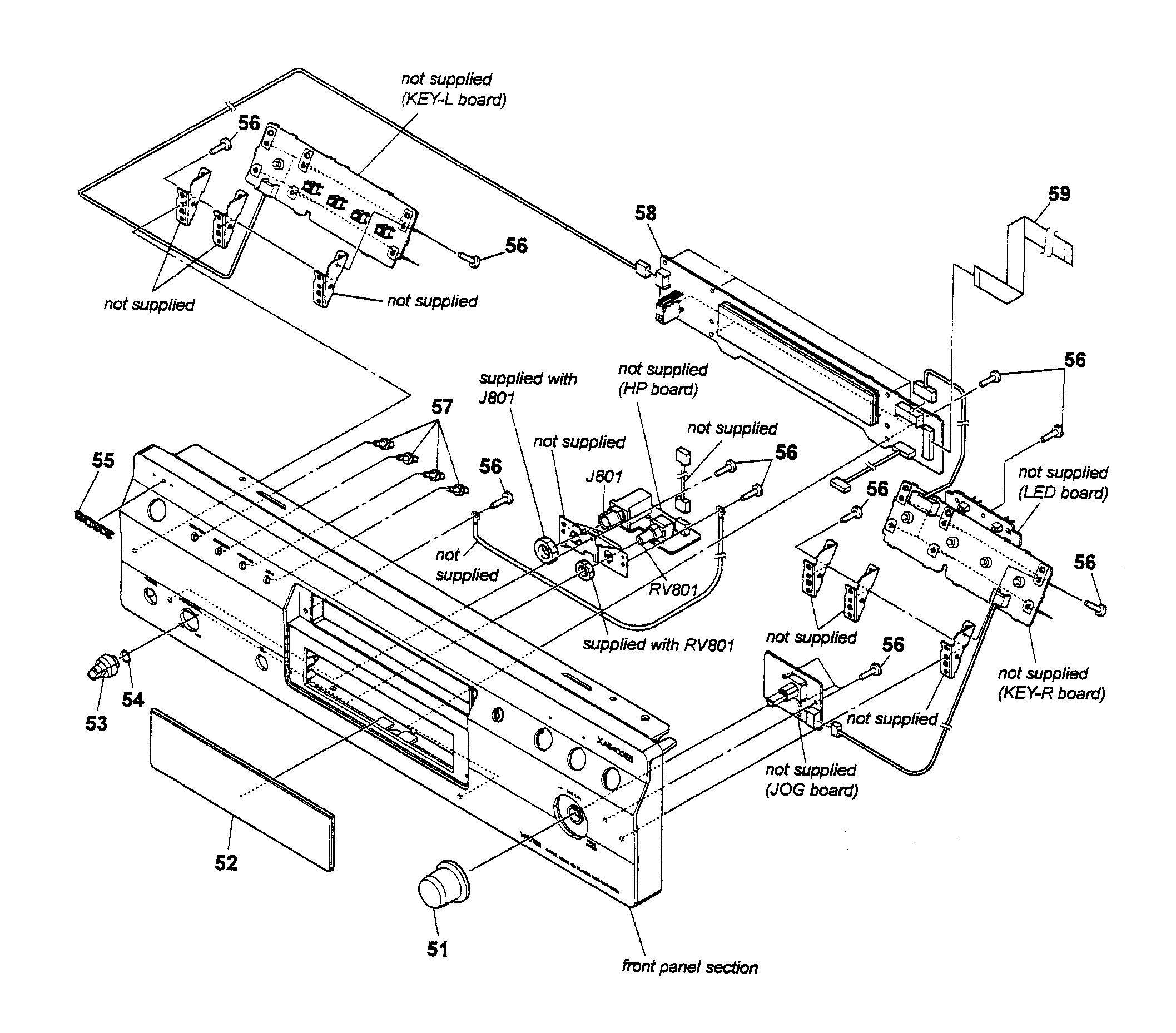 Sony SCD-XA5400ES display board section diagram