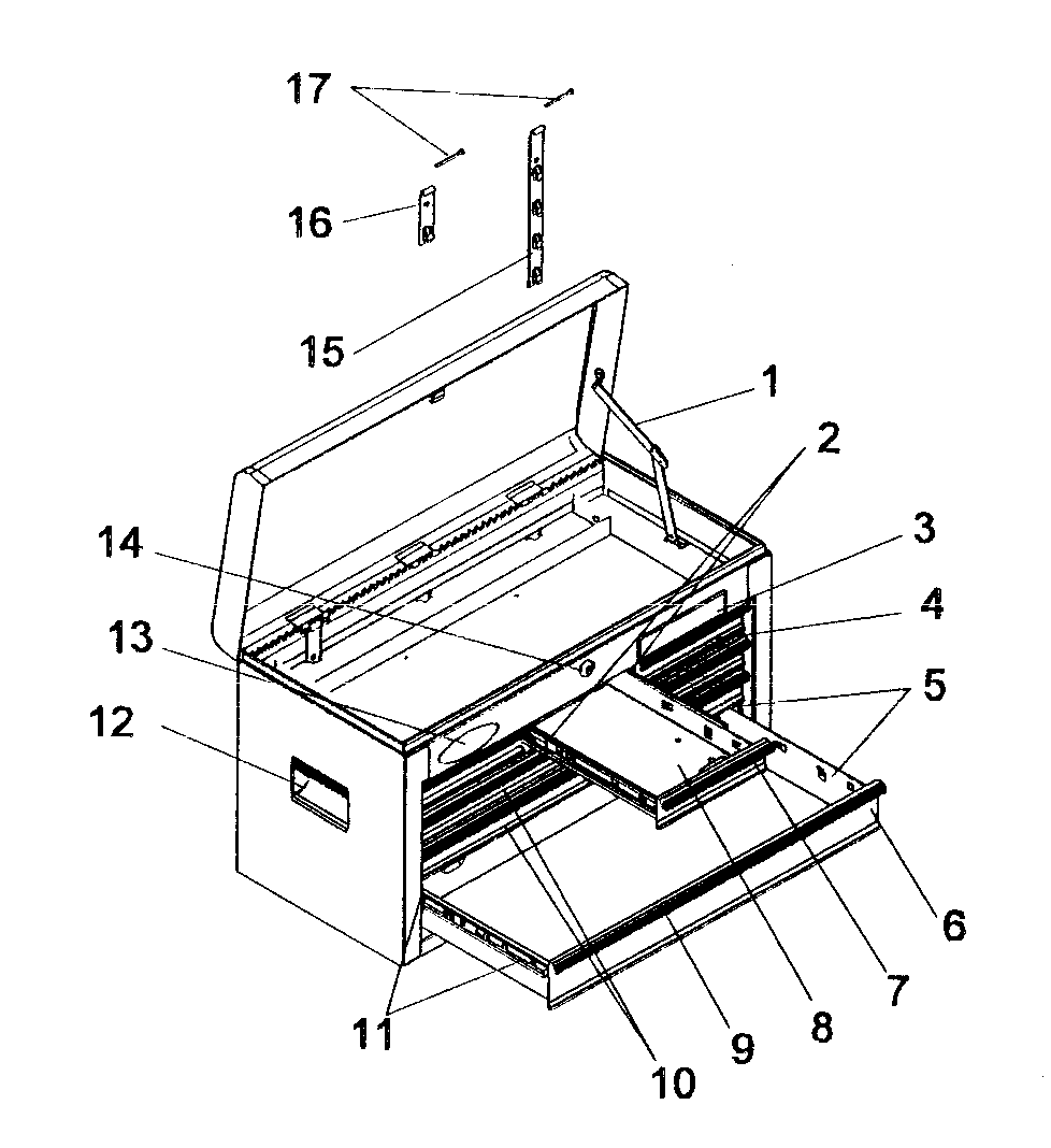 Craftsman 706877320 chest diagram