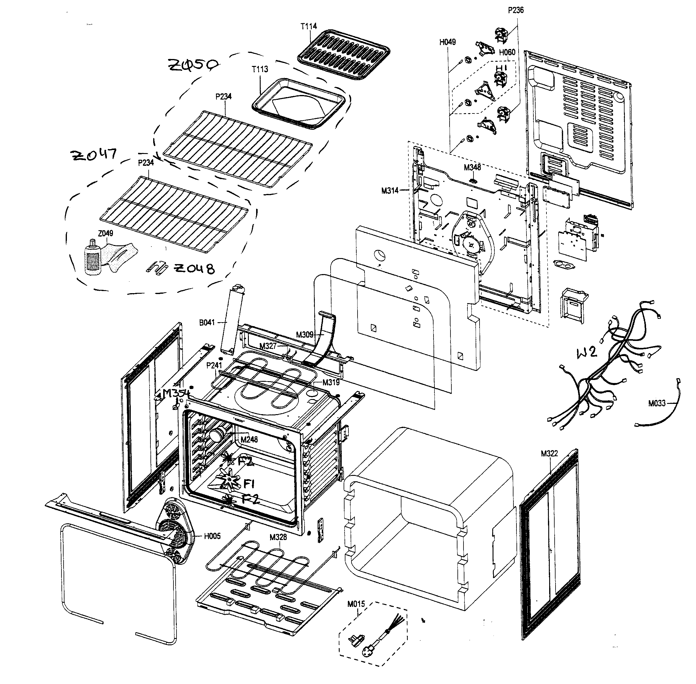 Samsung FTQ352IWUW/XAA-02 cabinet parts diagram