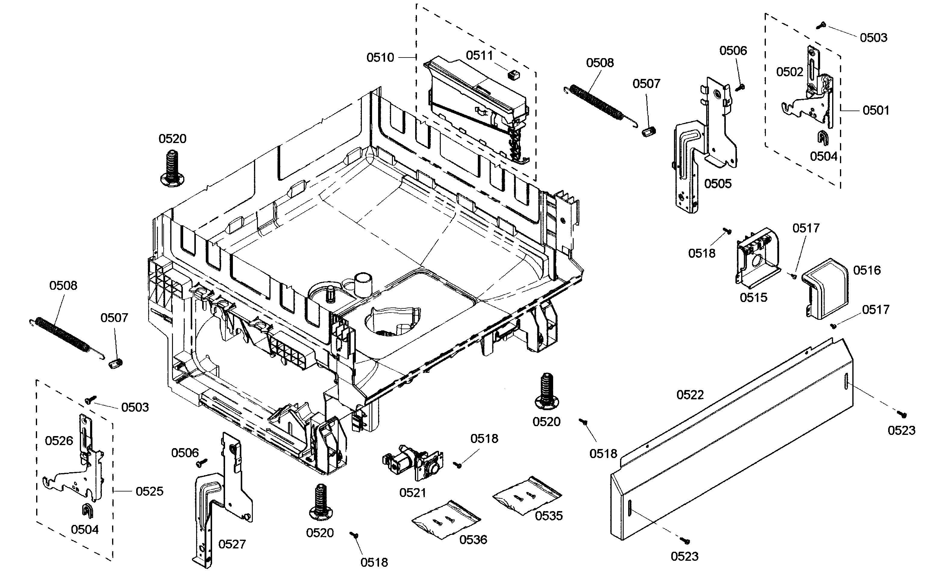 Bosch SHX3AM02UC/01 base assy diagram