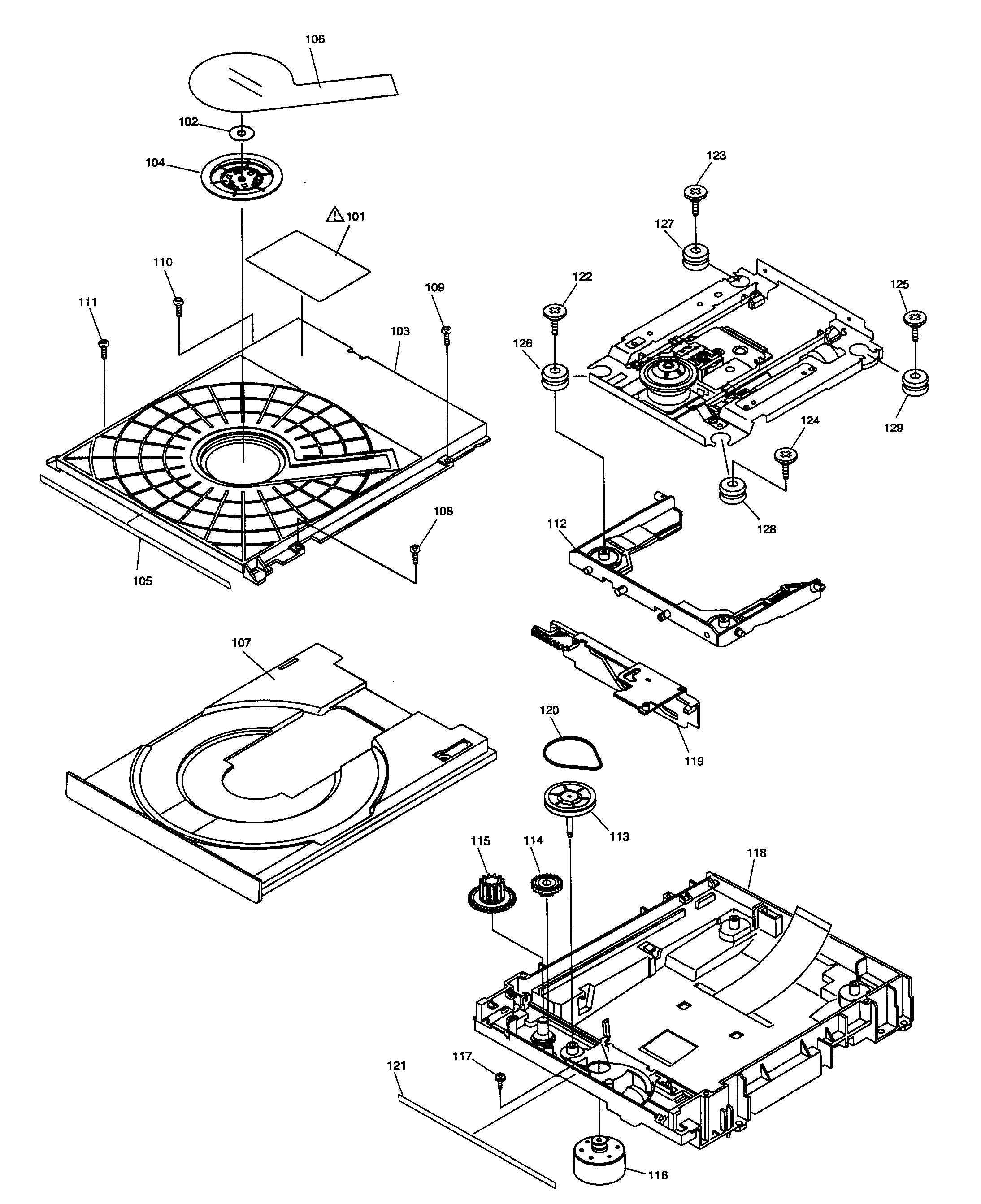 Panasonic DMP-BD35P dvd mech diagram