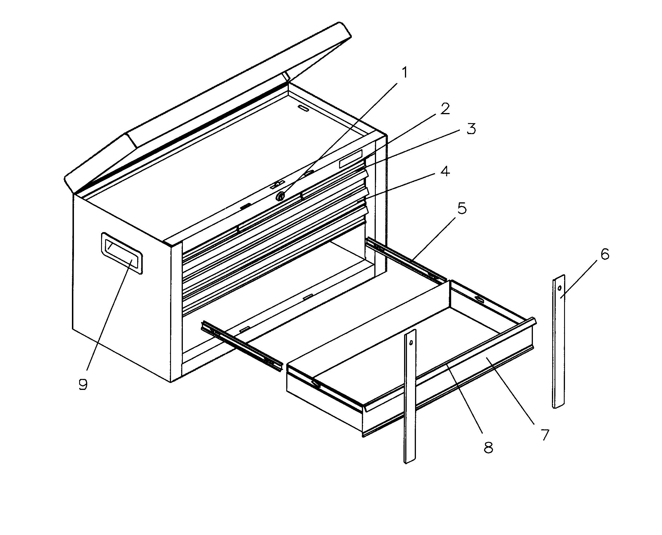 Craftsman 706597685 tool chest diagram