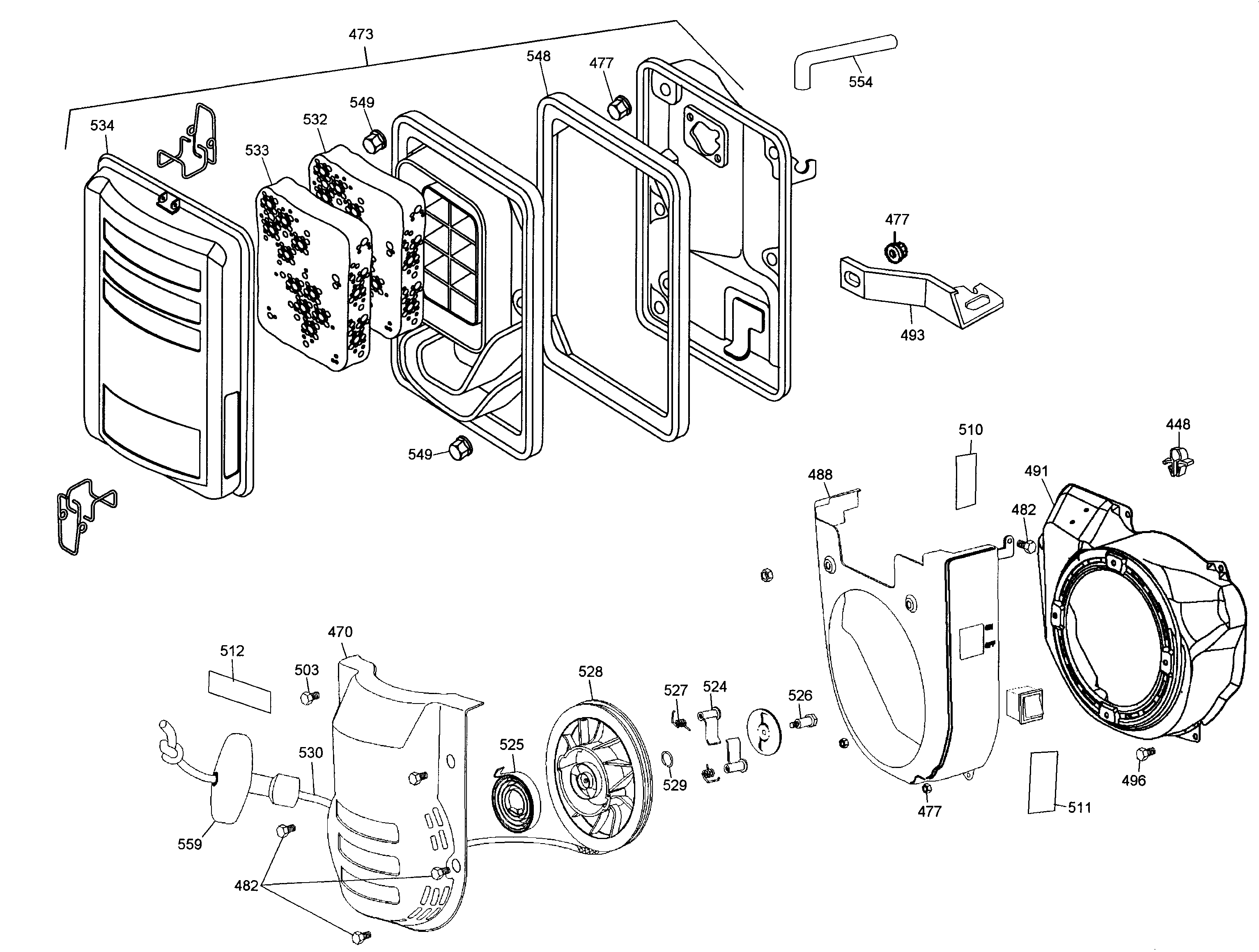 DeWalt DG4400B filter/starter diagram