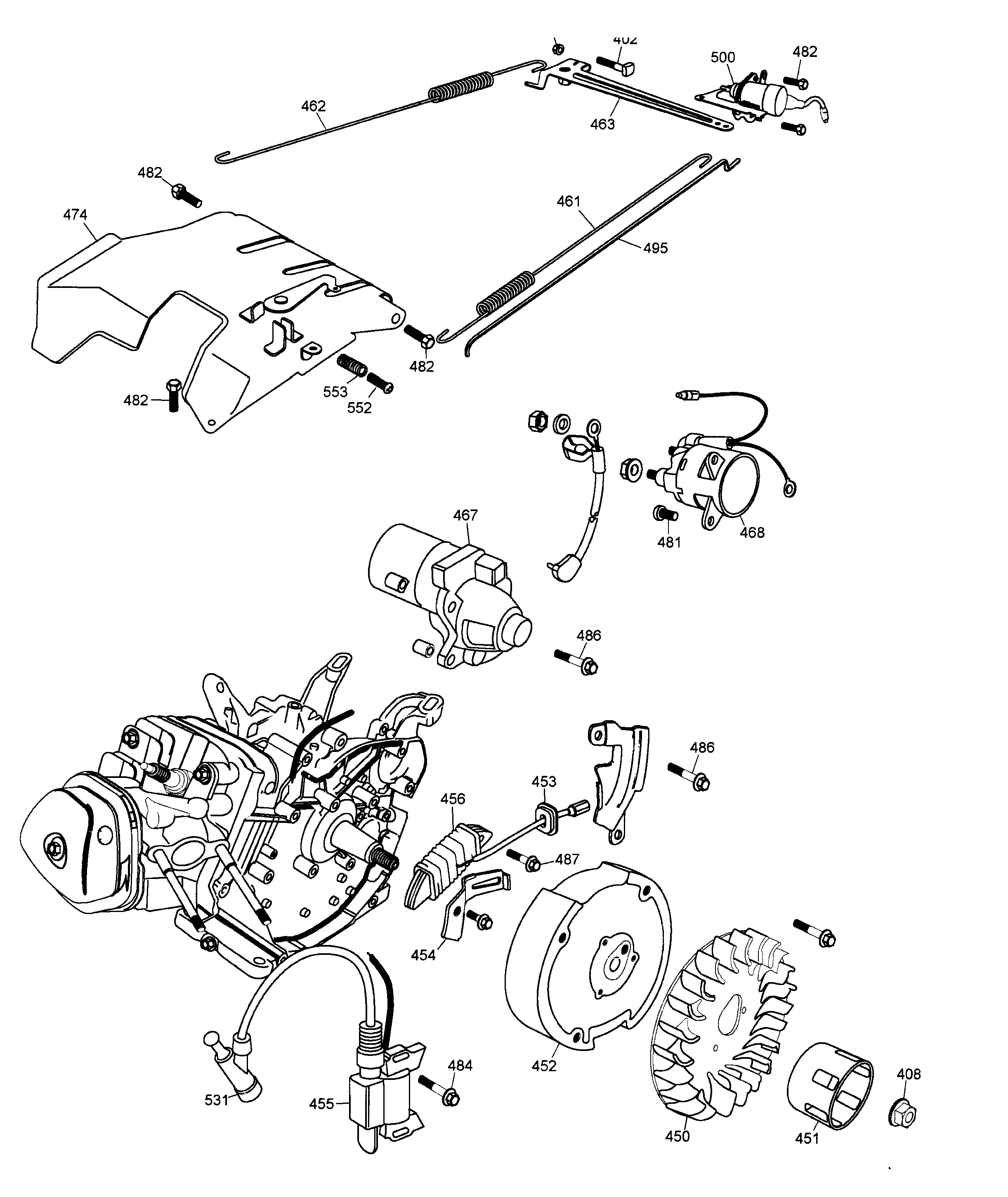 DeWalt DG4400B ignition assy diagram