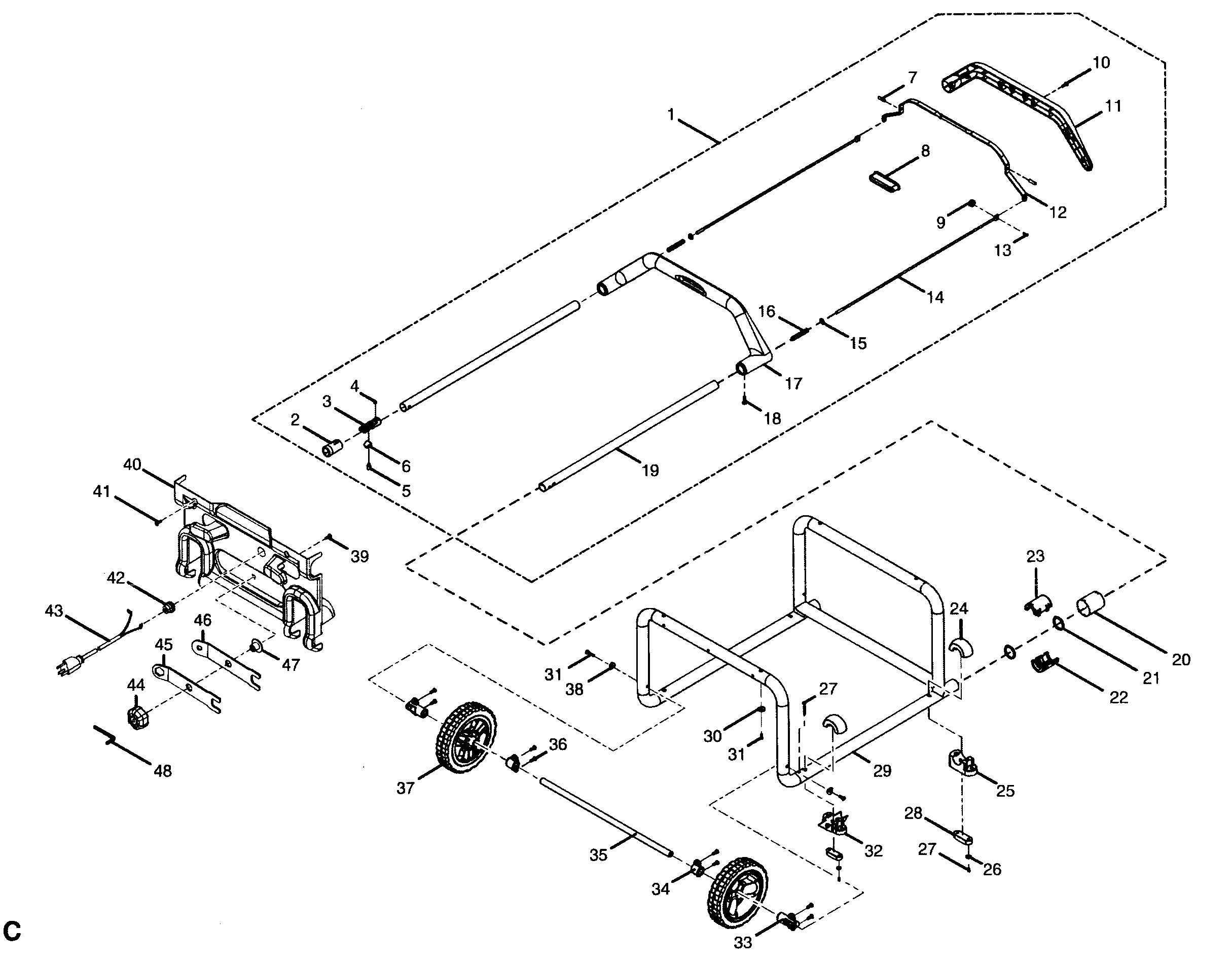 Craftsman 315218280 frame assy diagram