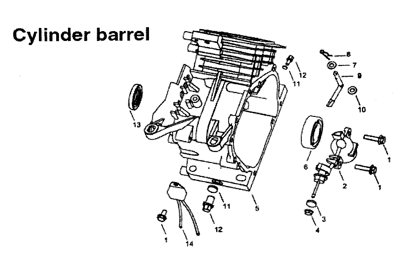 All Power APG3009 cylinder barrel diagram