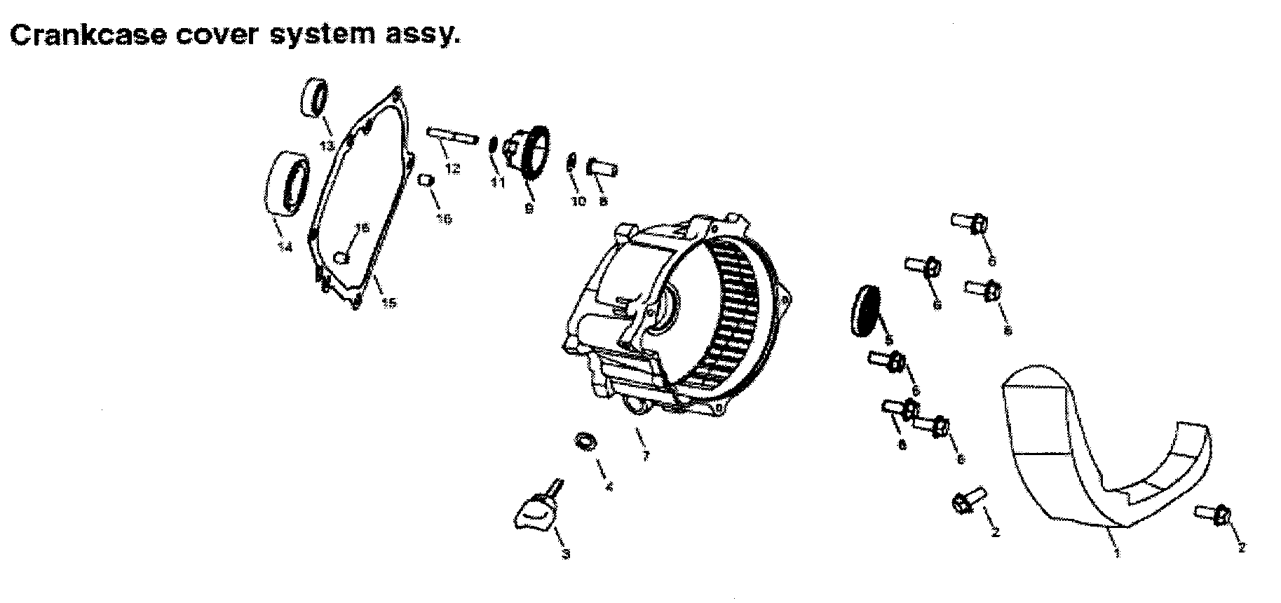 All Power APG3009 crankase cover diagram