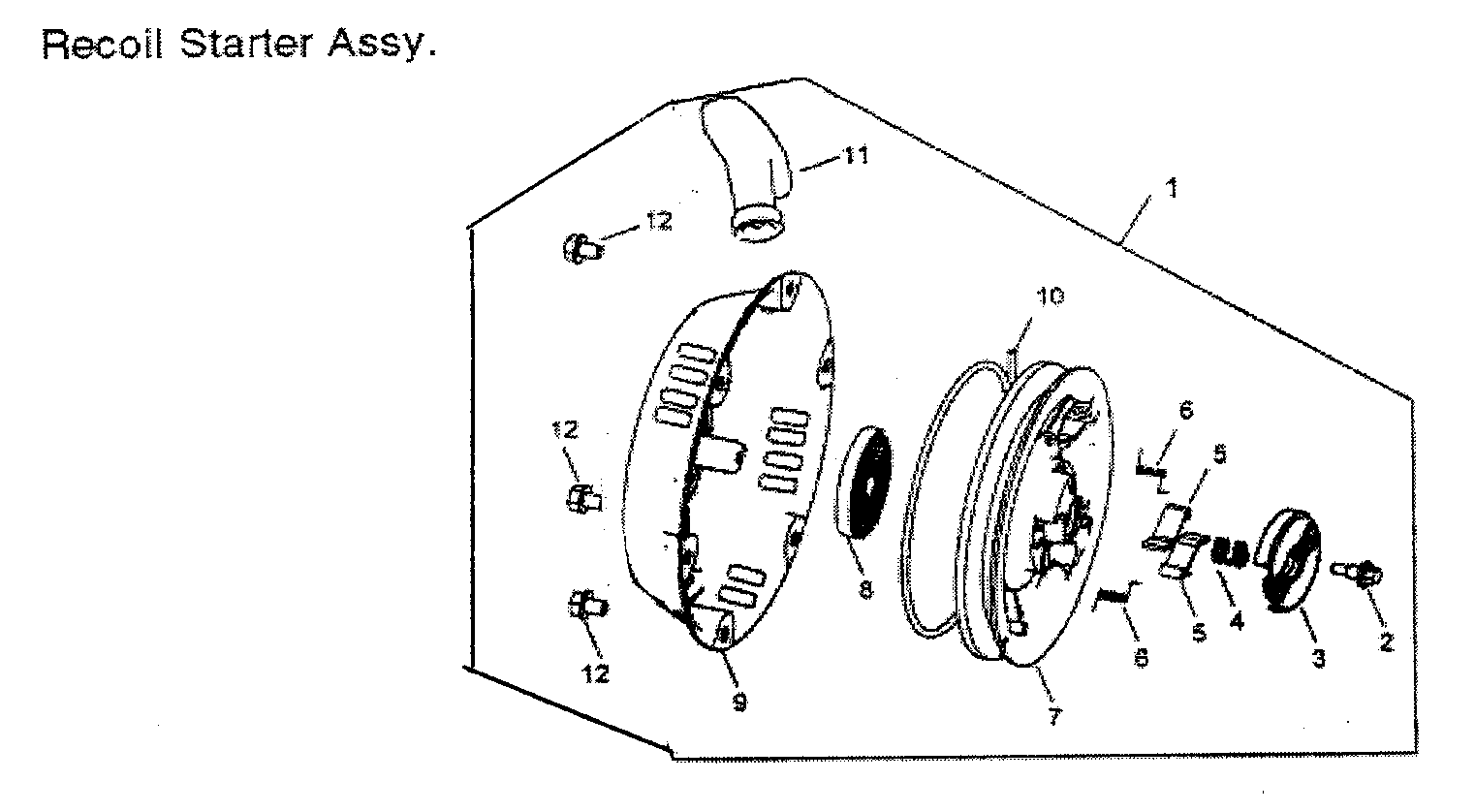 All Power APG3009 starter assy diagram