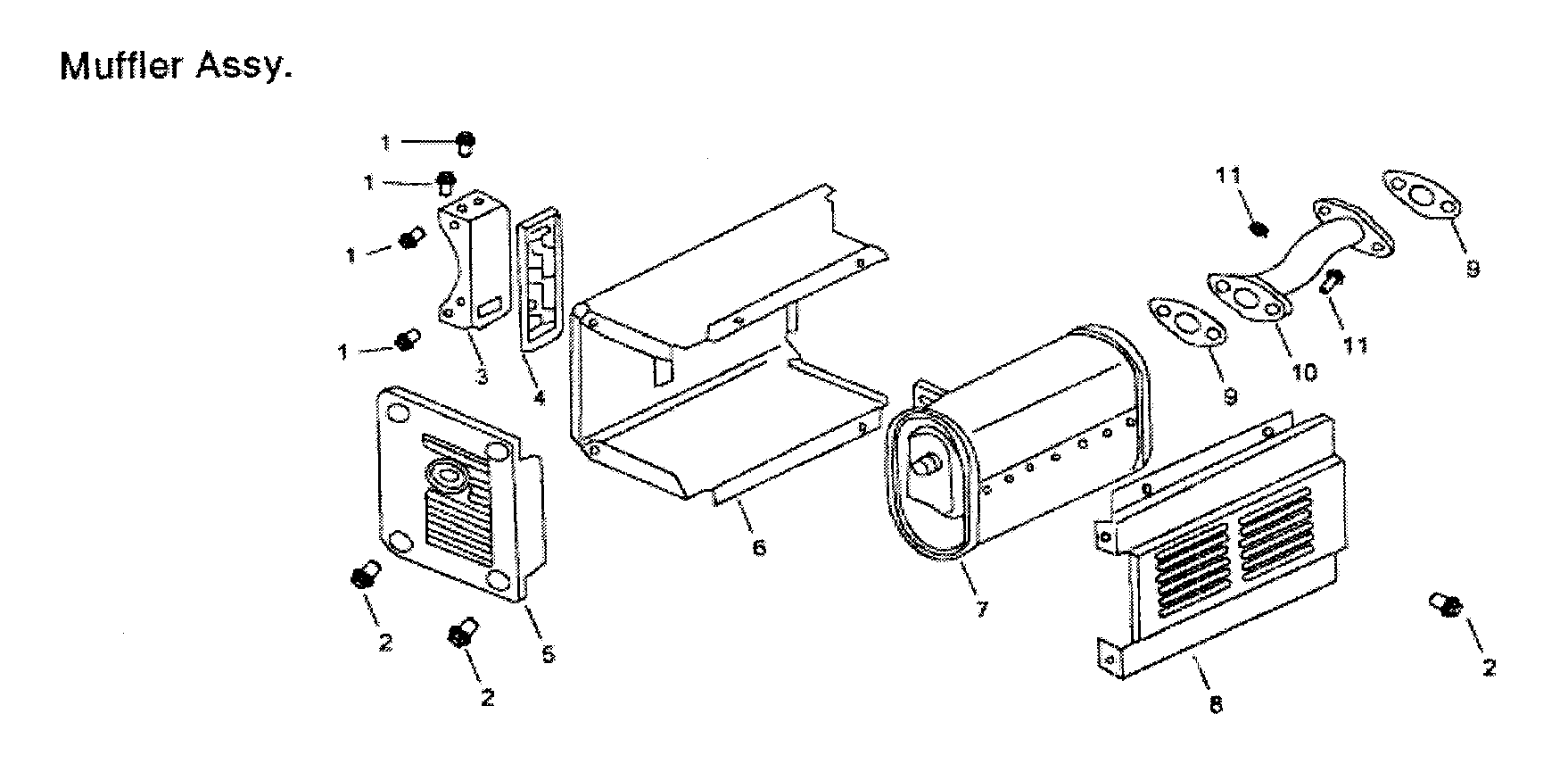 All Power APG3009 muffler assy diagram