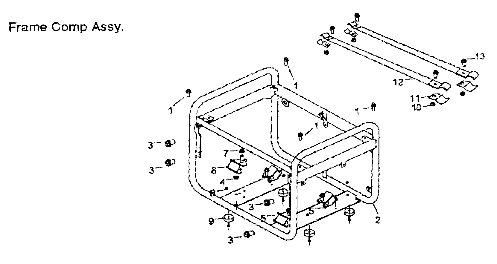 All Power APG3009 frame assy diagram