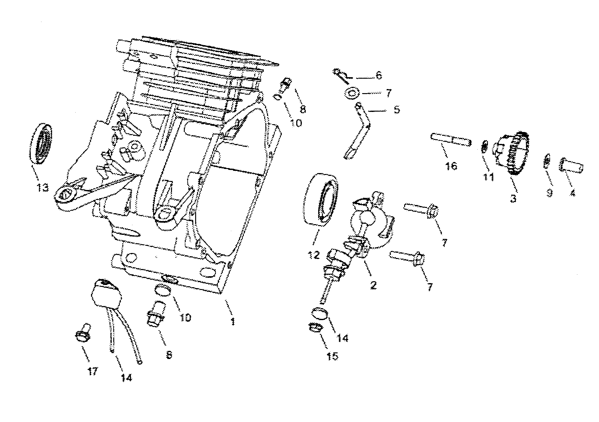 All Power APG3012 cylinder barrel diagram