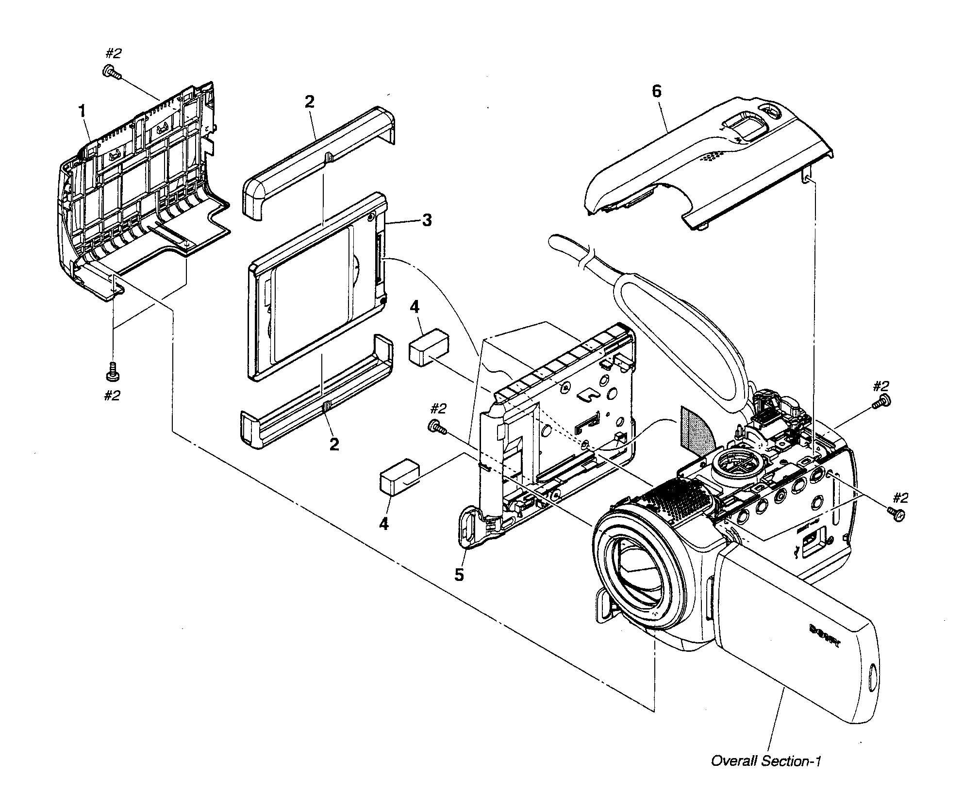 Sony DCR-SR47R hdd assy diagram