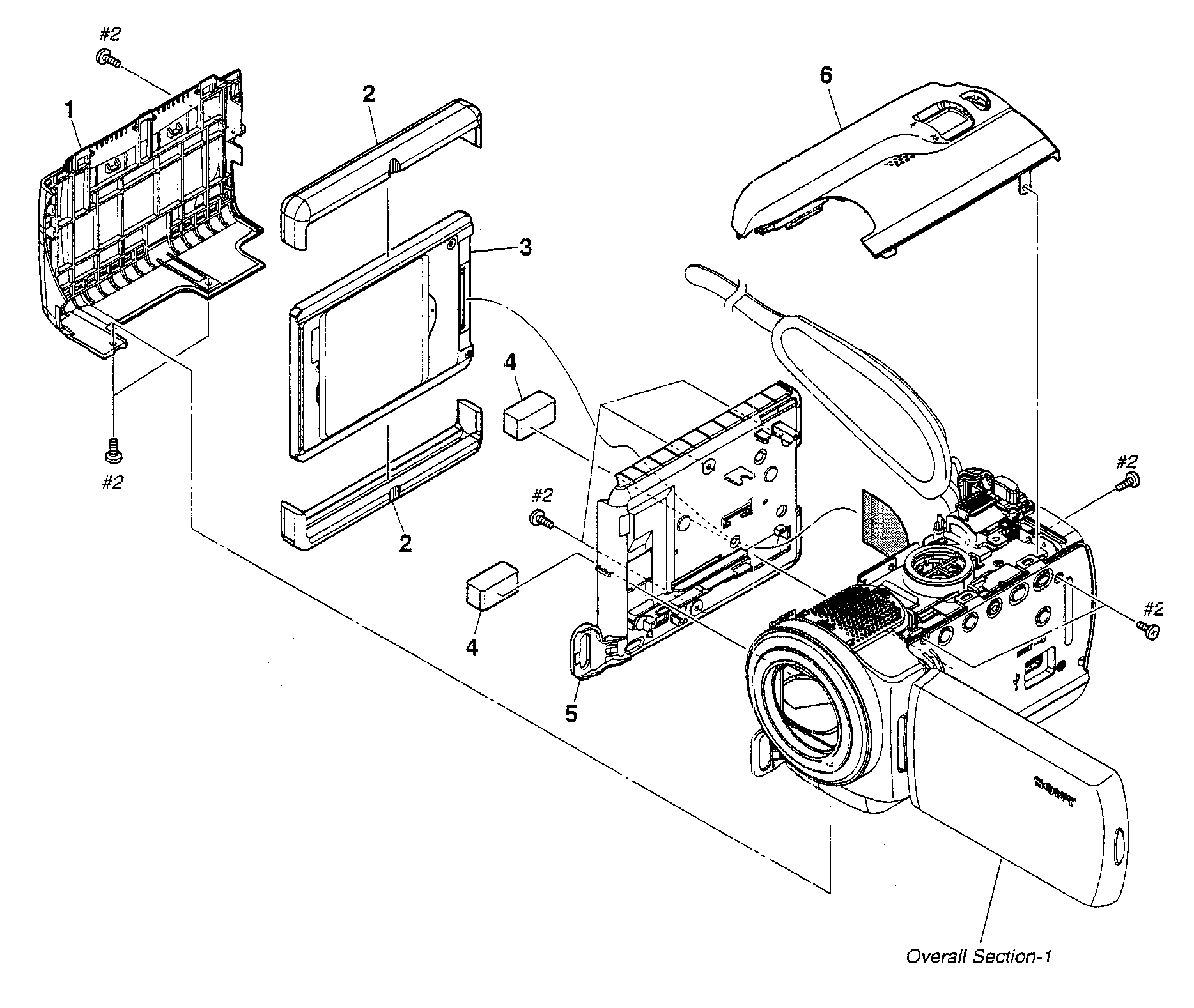 Sony DCR-SR67 hdd assy diagram