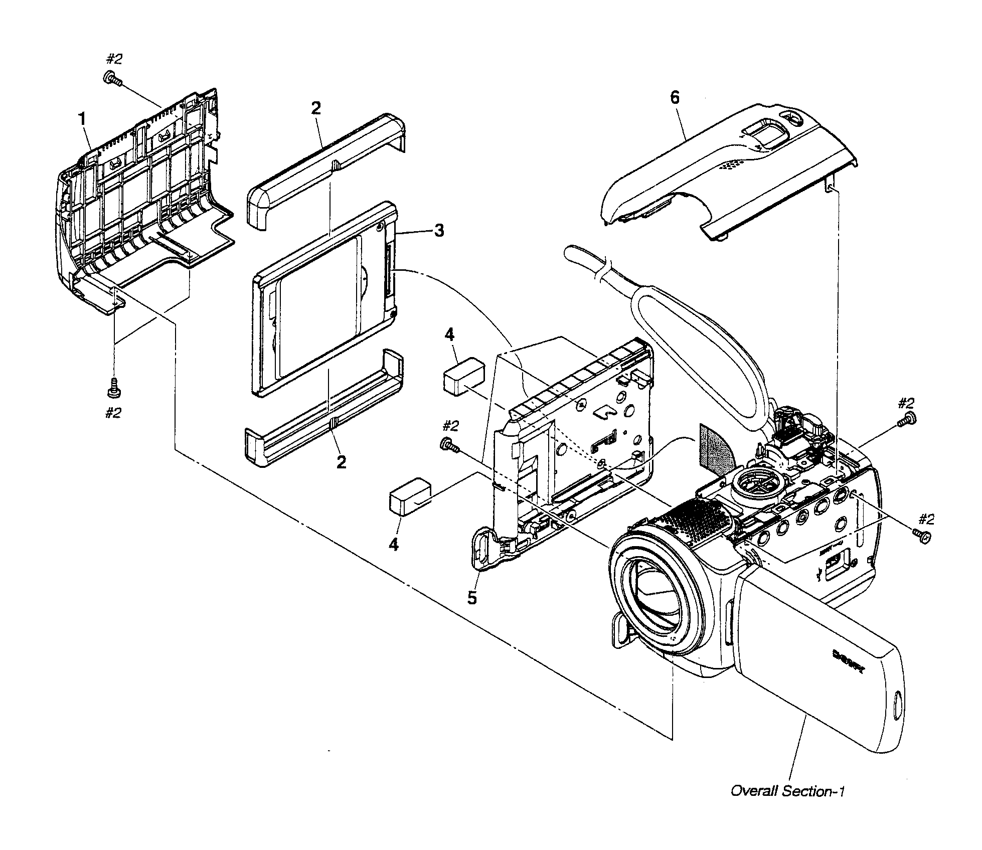 Sony DCR-SR87 hdd assy diagram