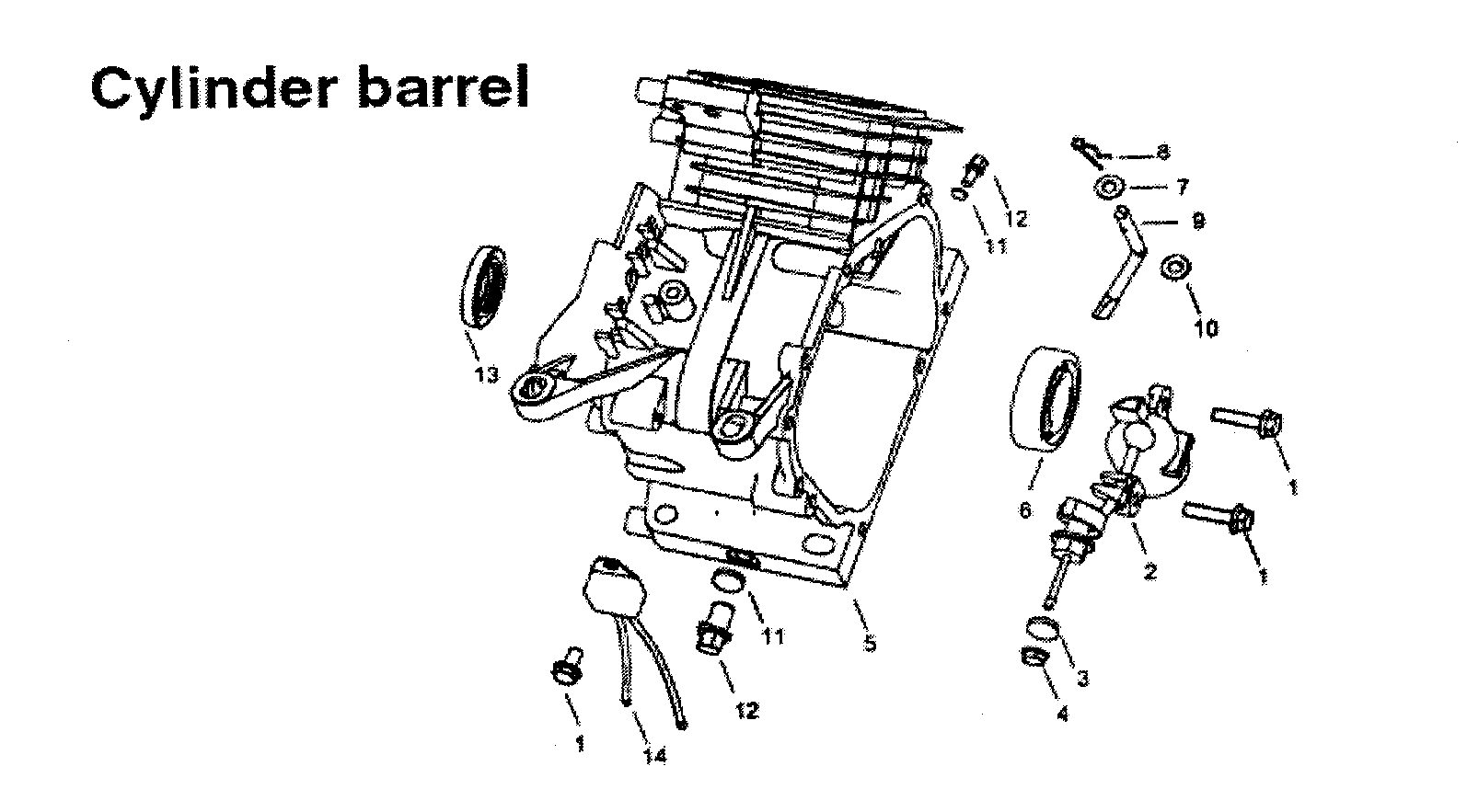 All Power APG3075 cylinder barel diagram