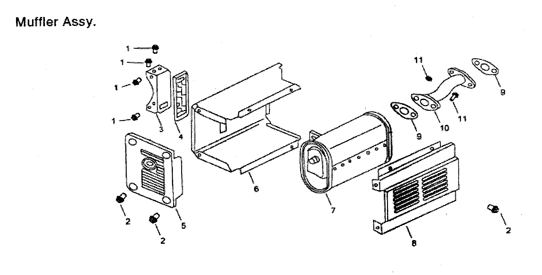 All Power APG3075 muffler assy diagram
