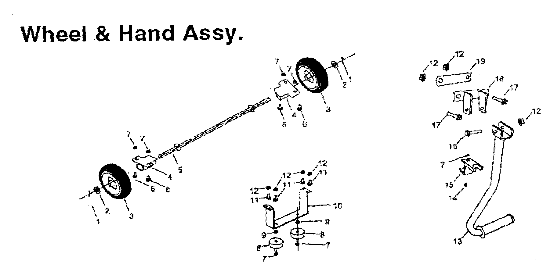 All Power APG3075 wheel hand diagram