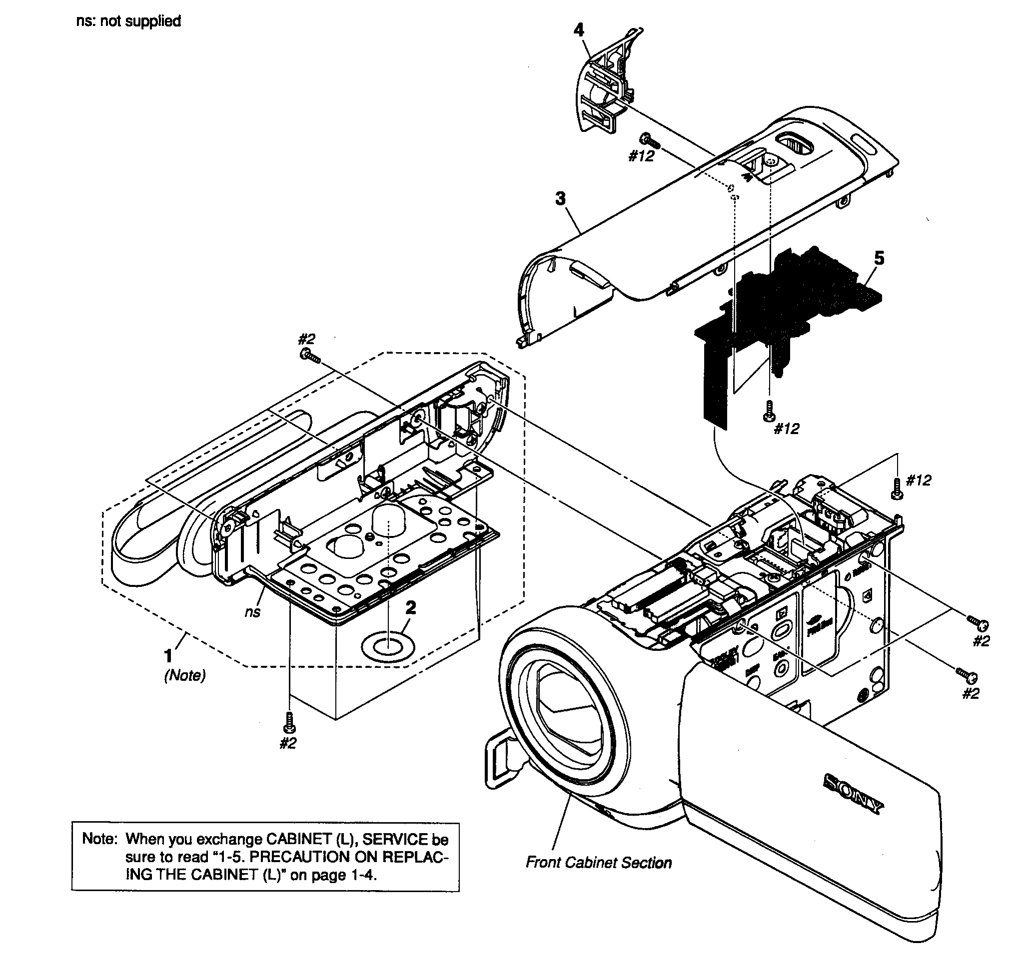 Sony HDR-CX100 overall assy diagram