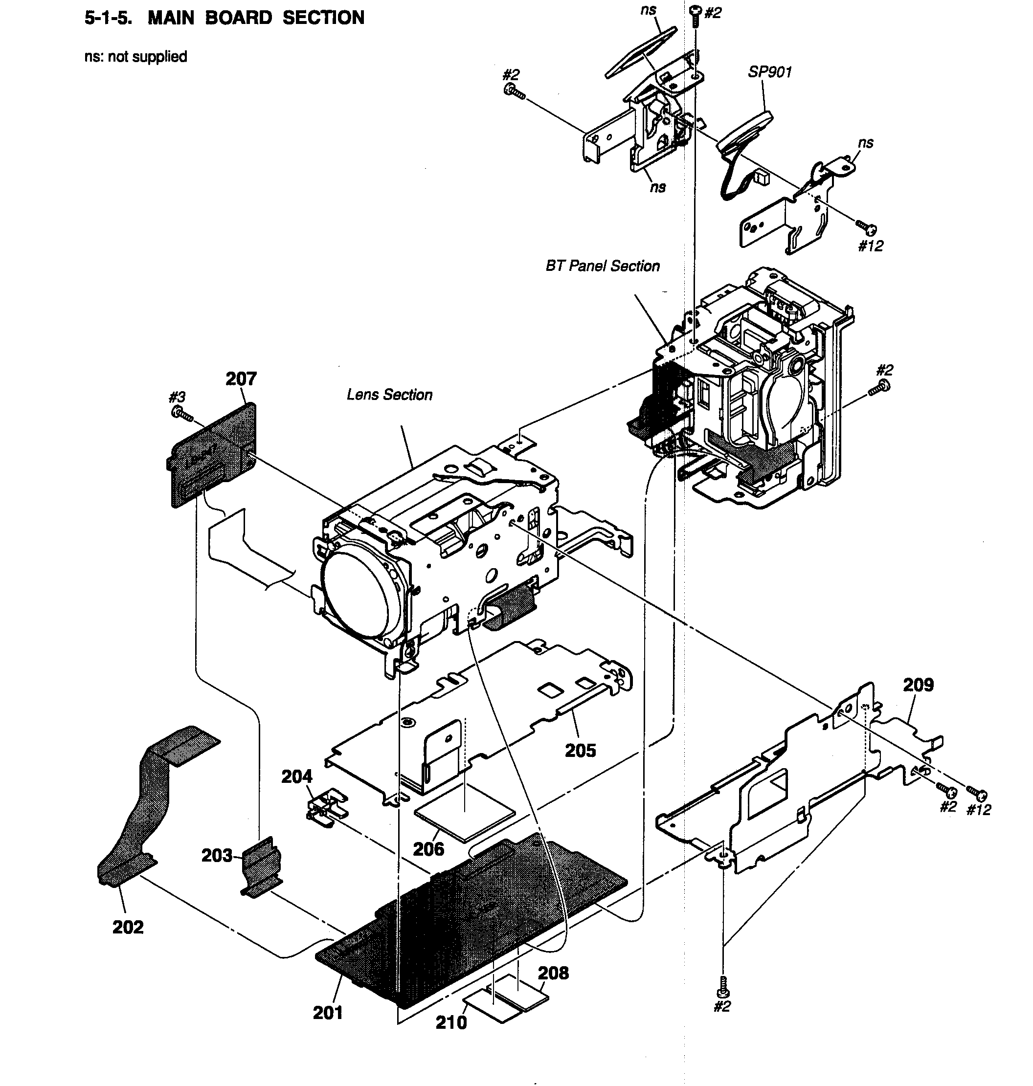 Sony HDR-CX100 board assy diagram