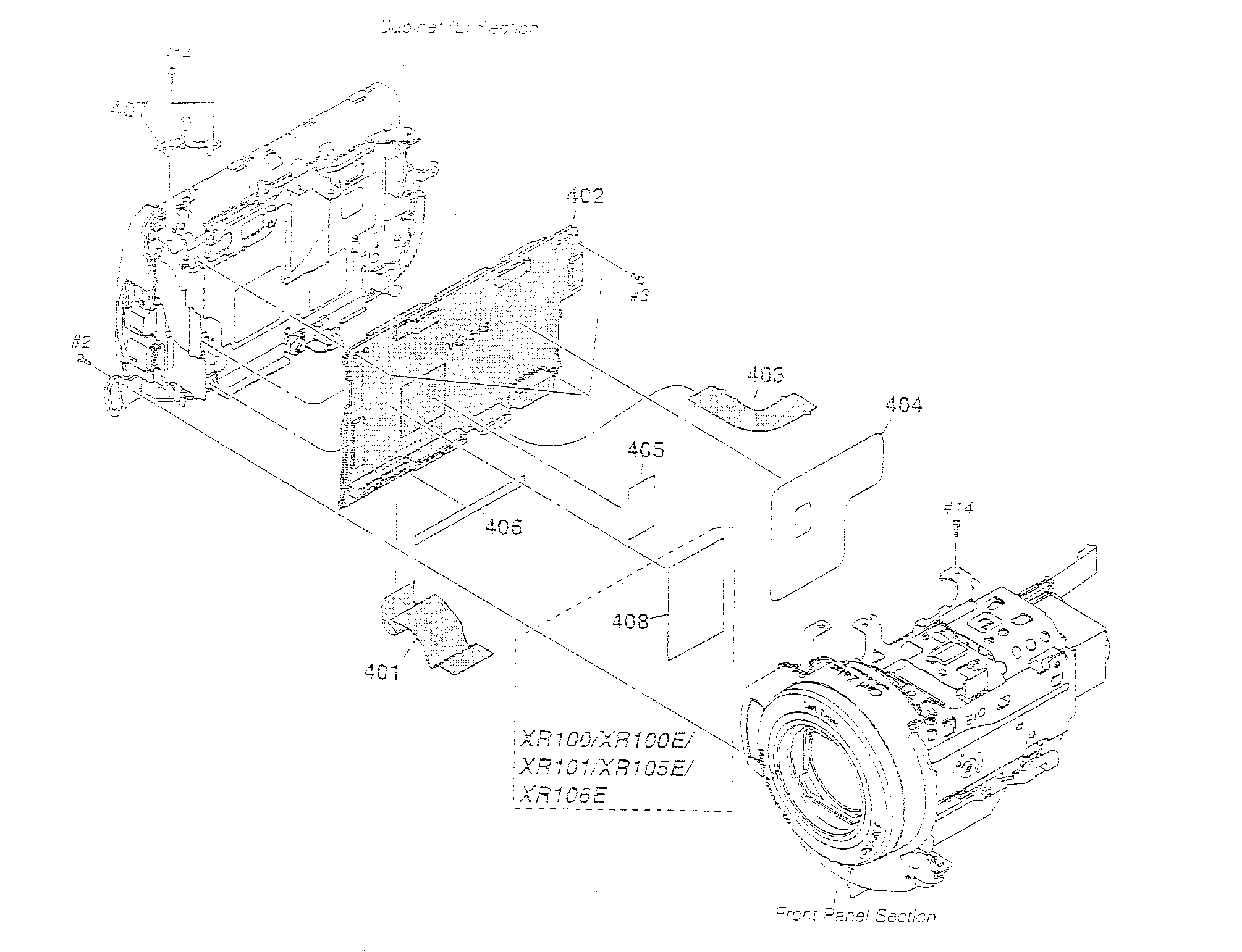 Sony HDR-XR200V board assy diagram