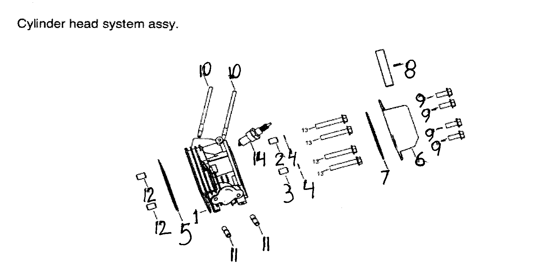 All Power APG3002D cylinder head diagram