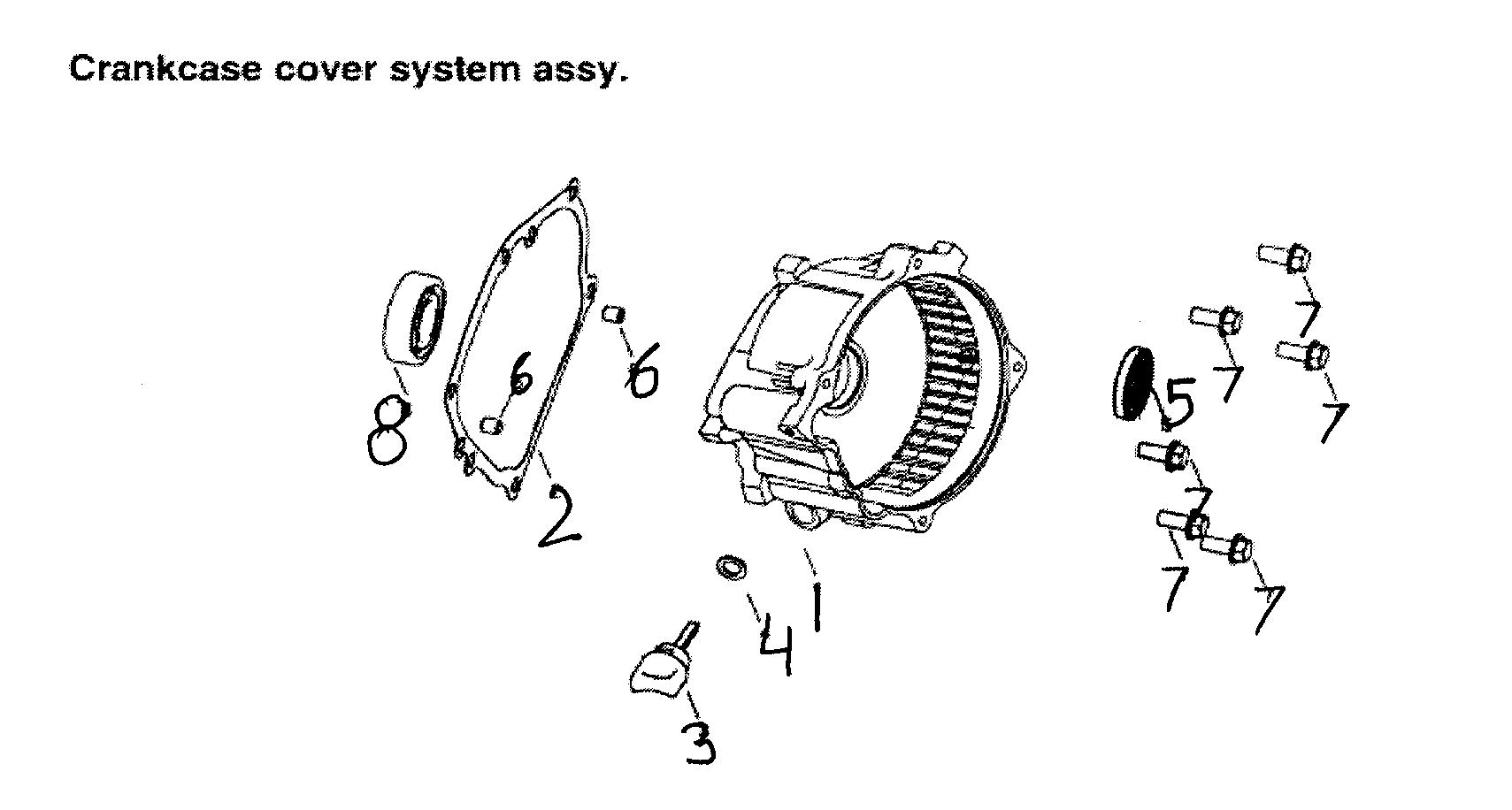 All Power APG3002D crankcase cover diagram