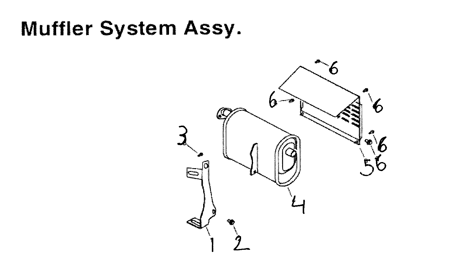 All Power APG3002D muffler assy diagram