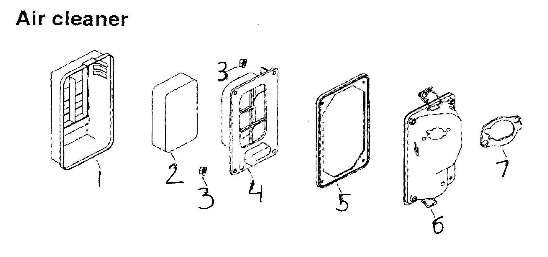 All Power APG3002D air cleaner diagram