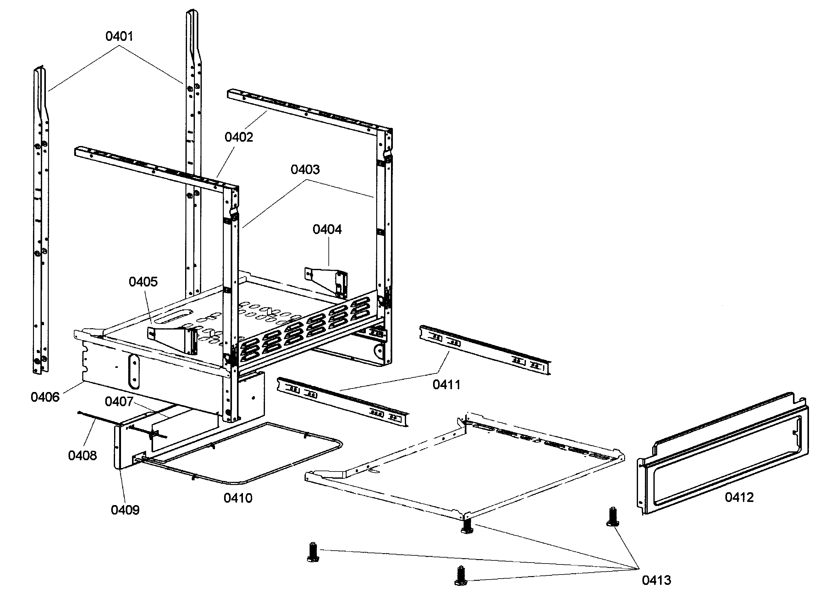 Bosch HES345U/01 base assy diagram