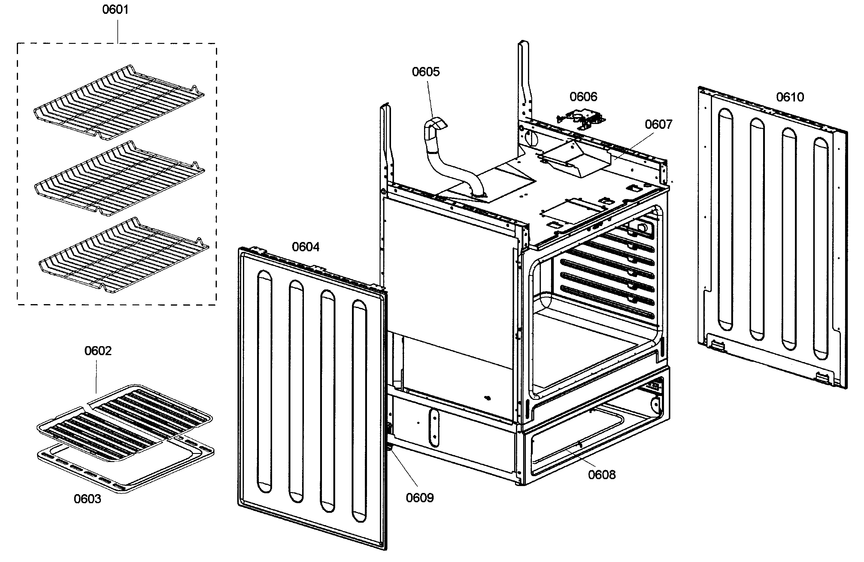 Bosch HES345U/01 shelf assy diagram