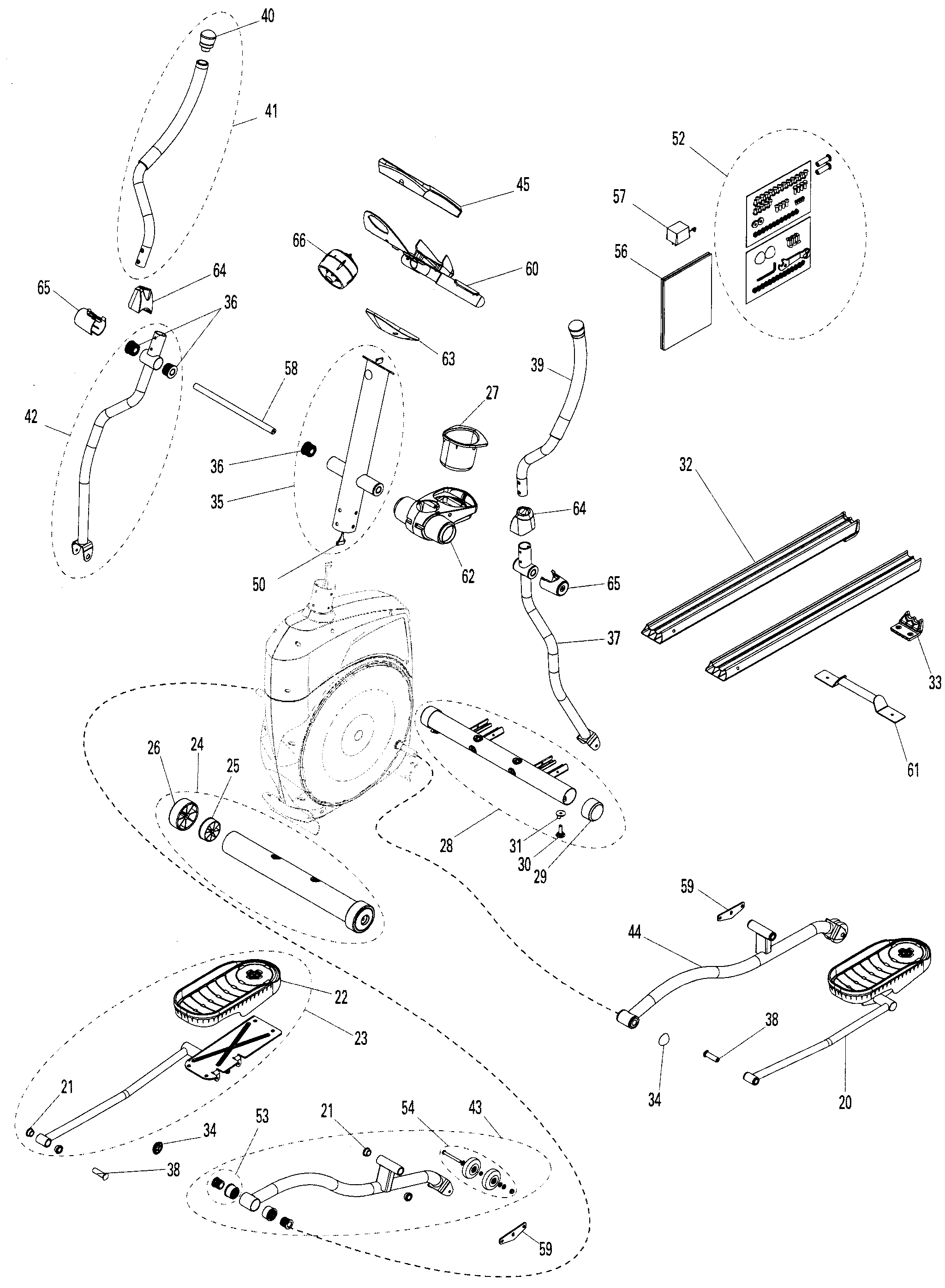 Schwinn 431 cabinet parts diagram